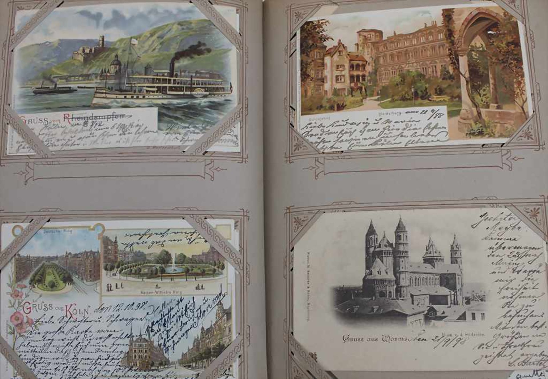 Ansichtskarten-Album / A postcard Album, um 1915Umfang: Sammlung von 300 deutschen Ansichtskarten, - Bild 6 aus 6