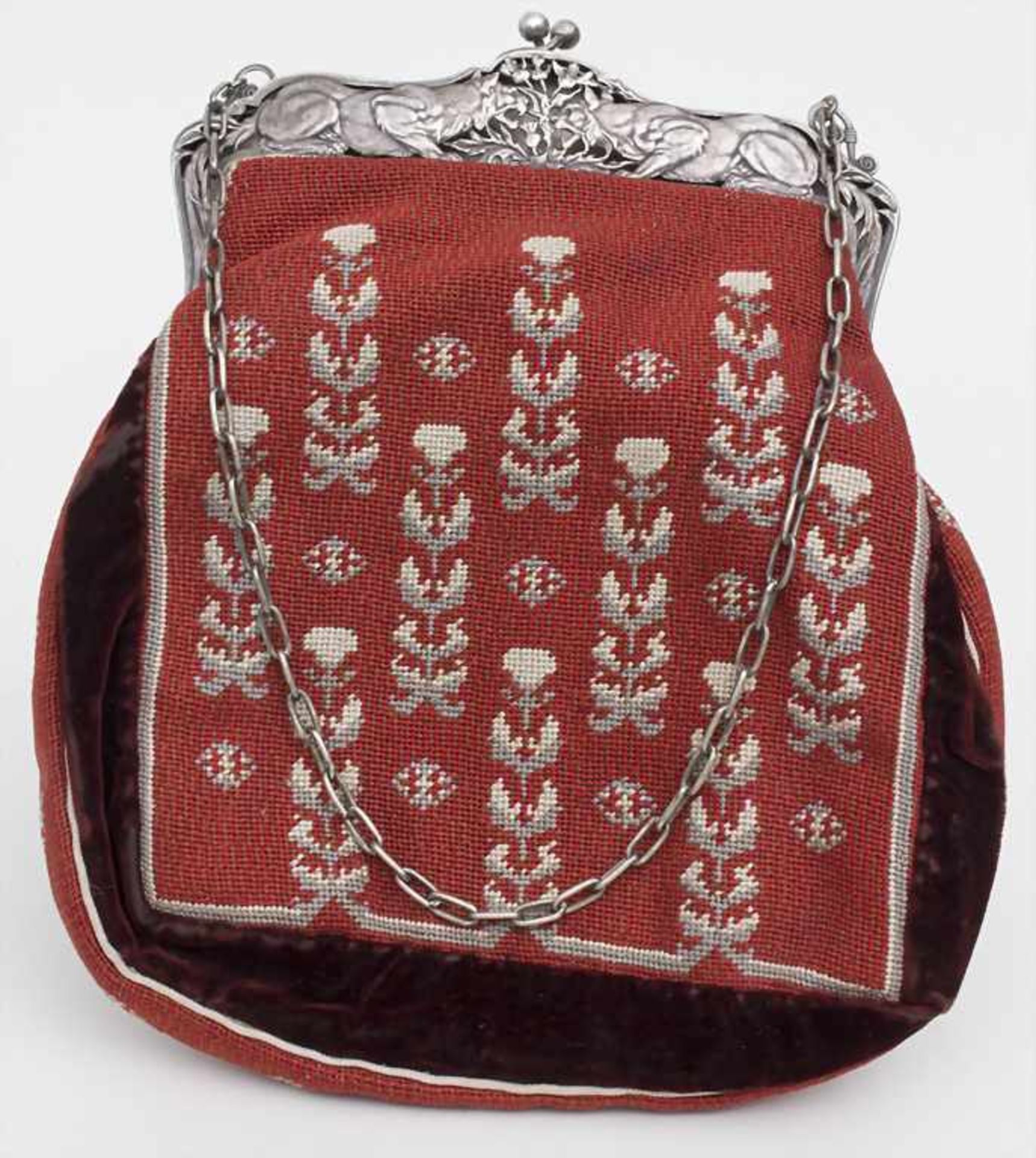 Jugendstil Abendtäschchen mit Löwen / An Art Nouveau evening bag with lions, deutsch, um