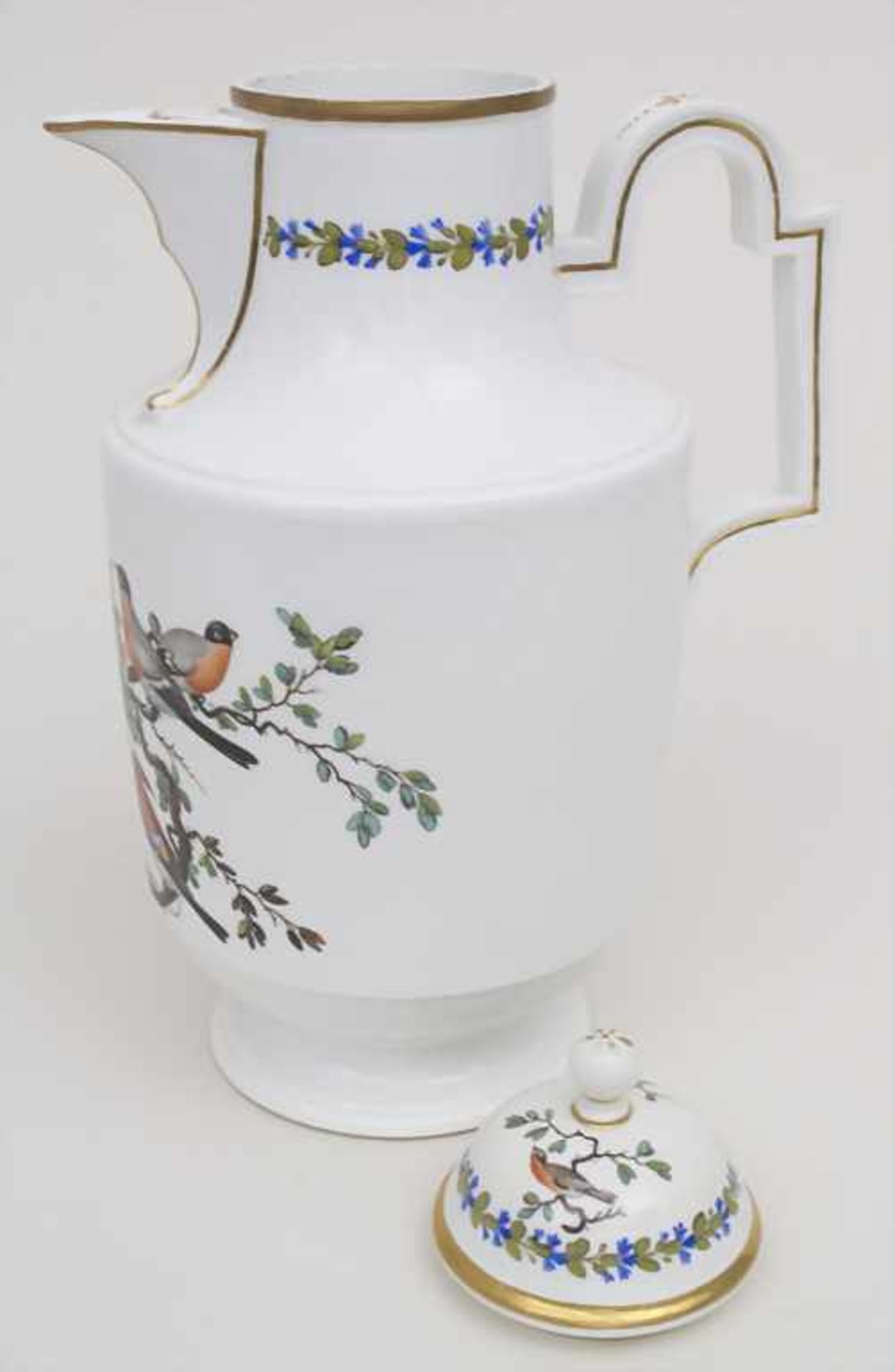 Große Kanne mit Vogelmalerei / A large coffee pot with birds, Höchst, 2. Hälfte 18. Jh.Material: - Bild 6 aus 8