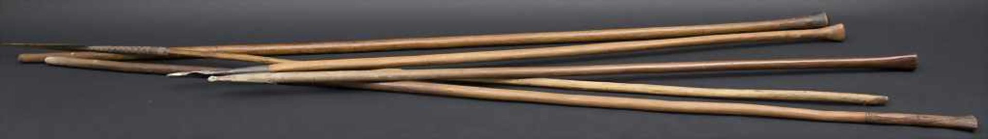 Konvolut 3 Stöcke und 2 Speere / A set of 3 sticks and 2 spears, TansaniaMaterial: Holz, teils mit - Image 3 of 3
