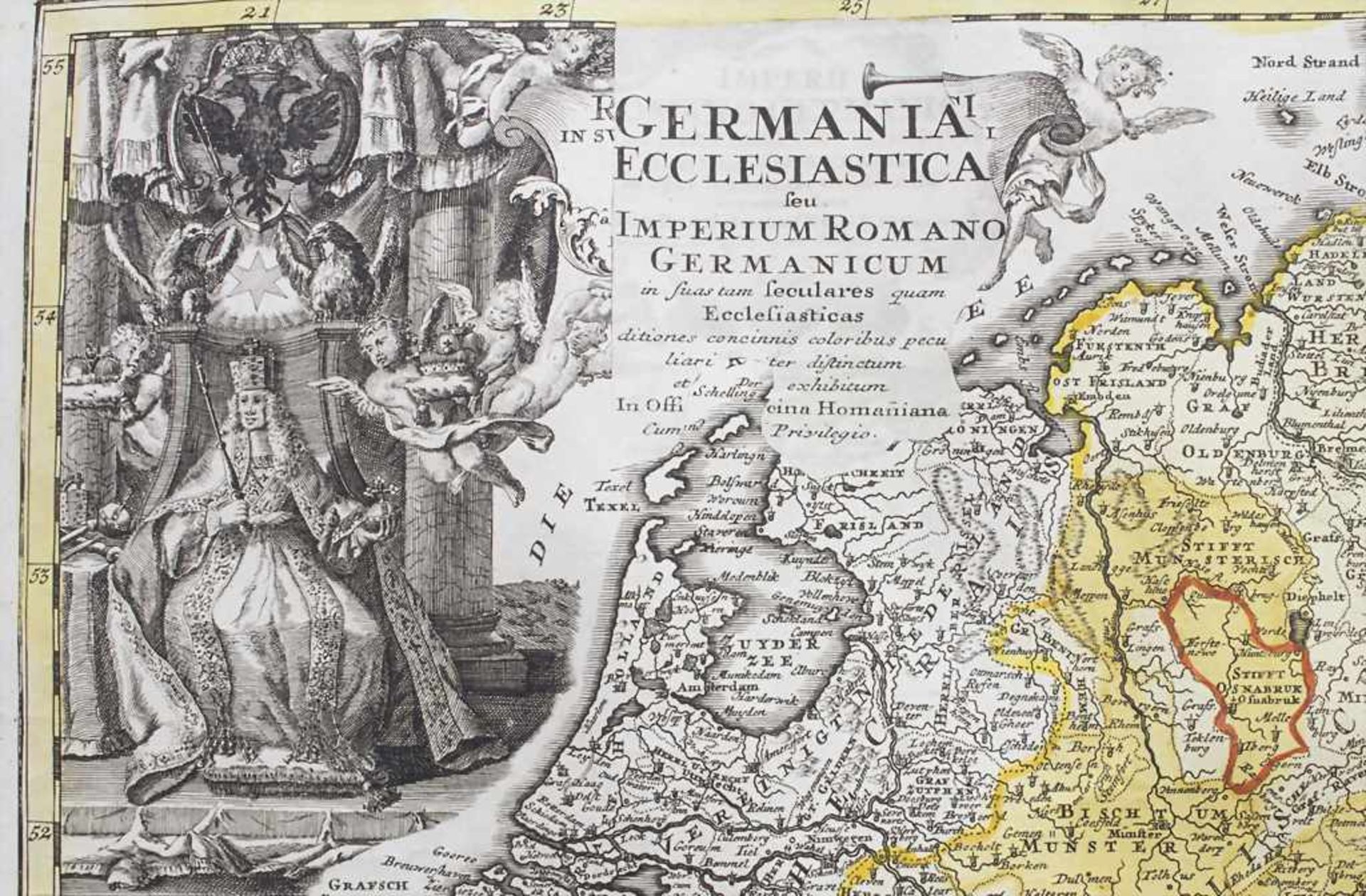 Historische Karte Deutschlands 'Germania Ecclesiastica' / A historical map of Germany 'Germania - Image 2 of 3