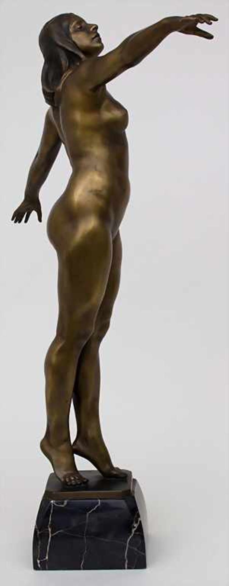 Franz Peleschka (1873-1907), Bronzeplastik 'Tanzende' / Bronze sculpture 'Dancing woman', um - Image 4 of 5