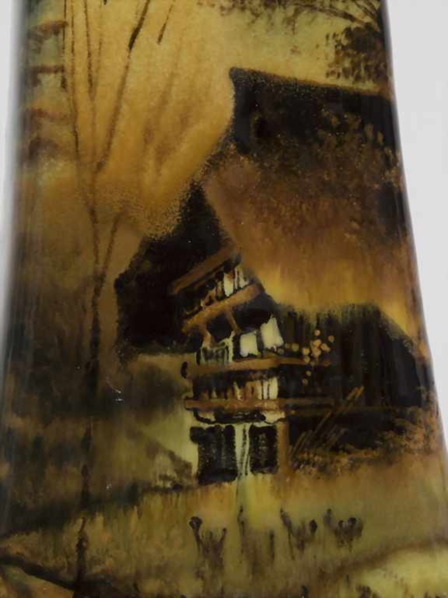 Jugendstil Vase / An Art Nouveau vase with Black Forest landscape, Schramberg, um 1910Material: - Bild 9 aus 9