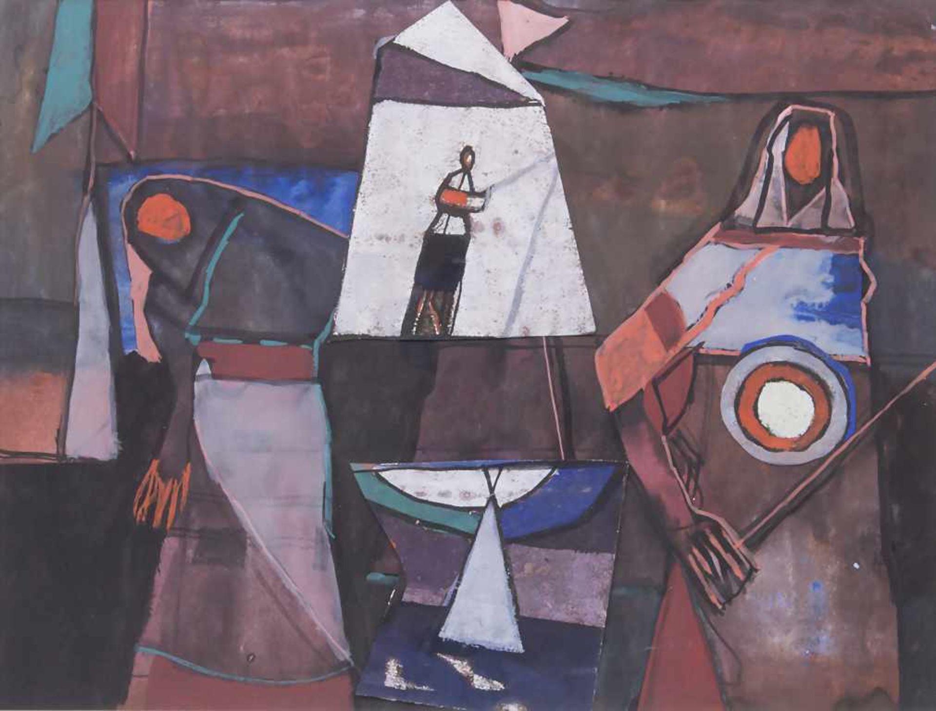 Rolf Müller-Landau (1903-1956) 'Abstrahierte Figuren' / 'Abstracted figures'Technik: Gouache /