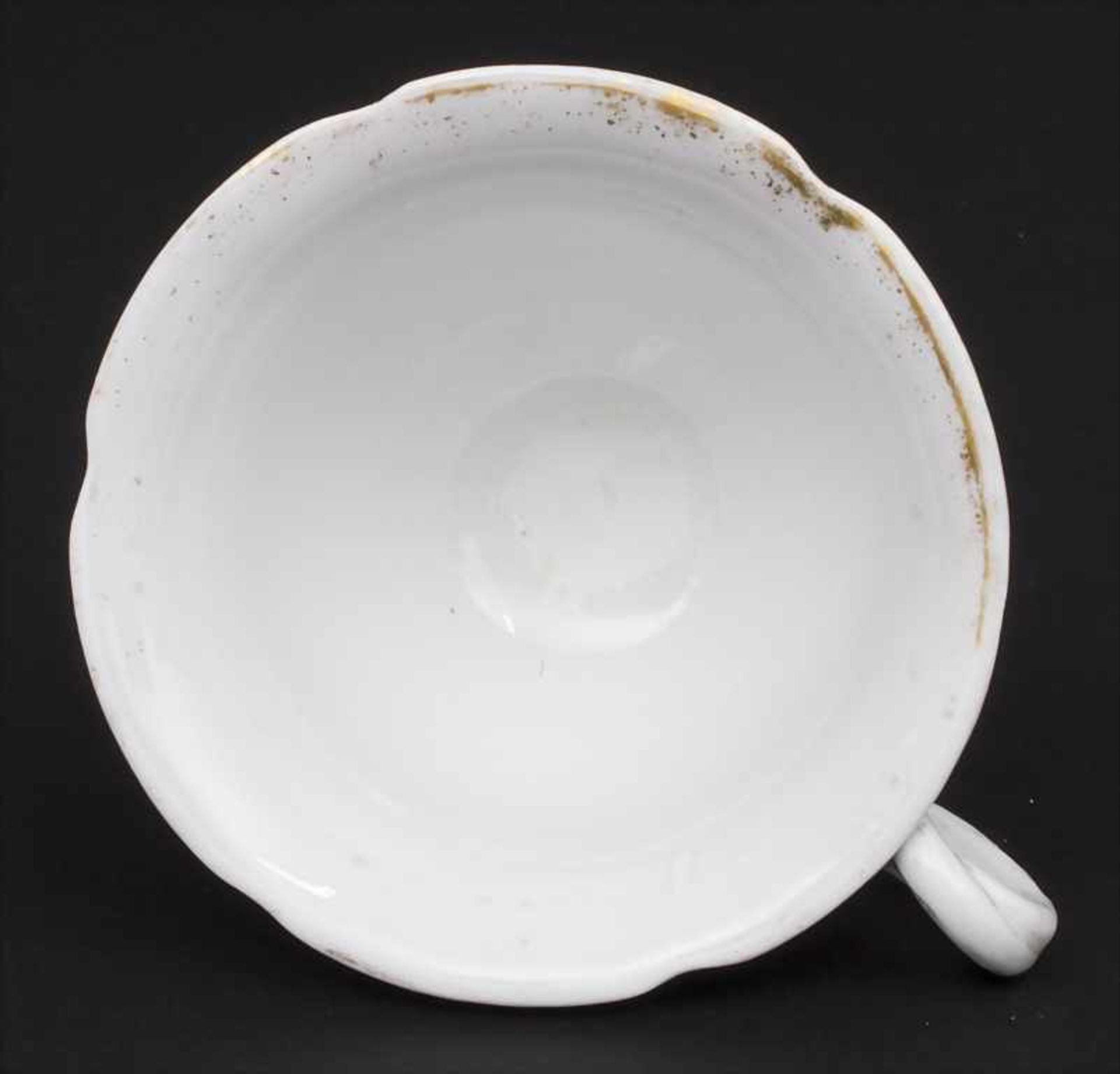 Tasse und UT / A cup and saucer, Meissen, Mitte 19. Jh.Material: Porzellan, kobaltblau und mit - Image 6 of 6