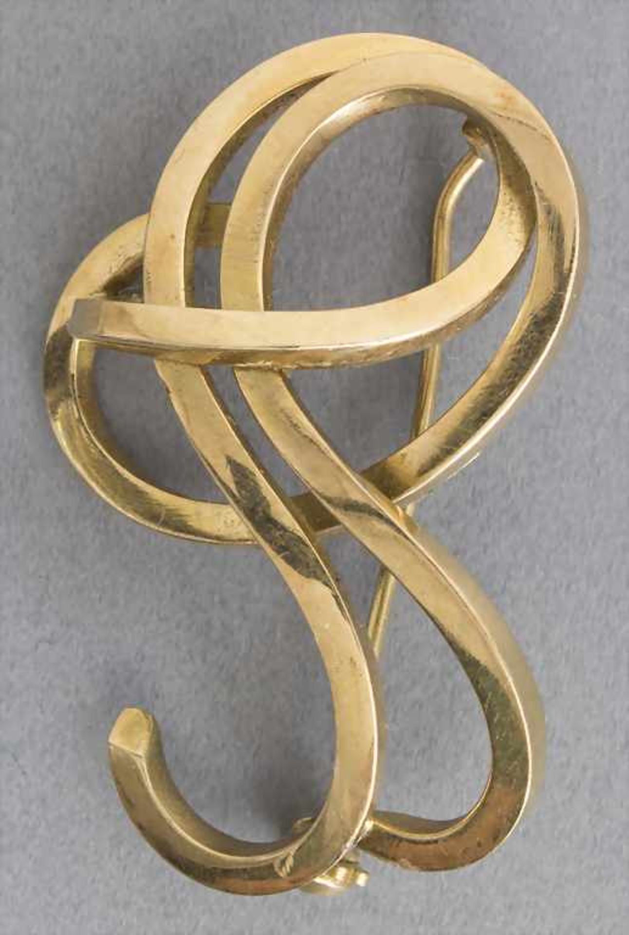 Gold-Brosche / An brooch in goldMaterial: Gelbgold Au 585/000 14 Kt, gestempelt,Punzierung: '585',