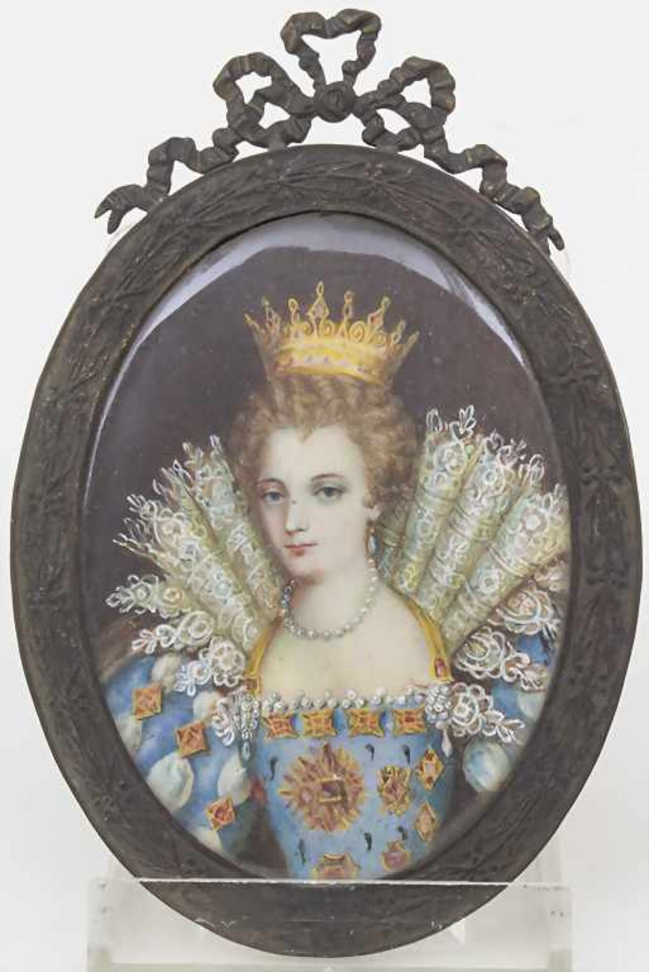 Biedermeier Miniatur Porträt 'Maria Stuart' / An Empire miniature portrait of Mary, Queen of