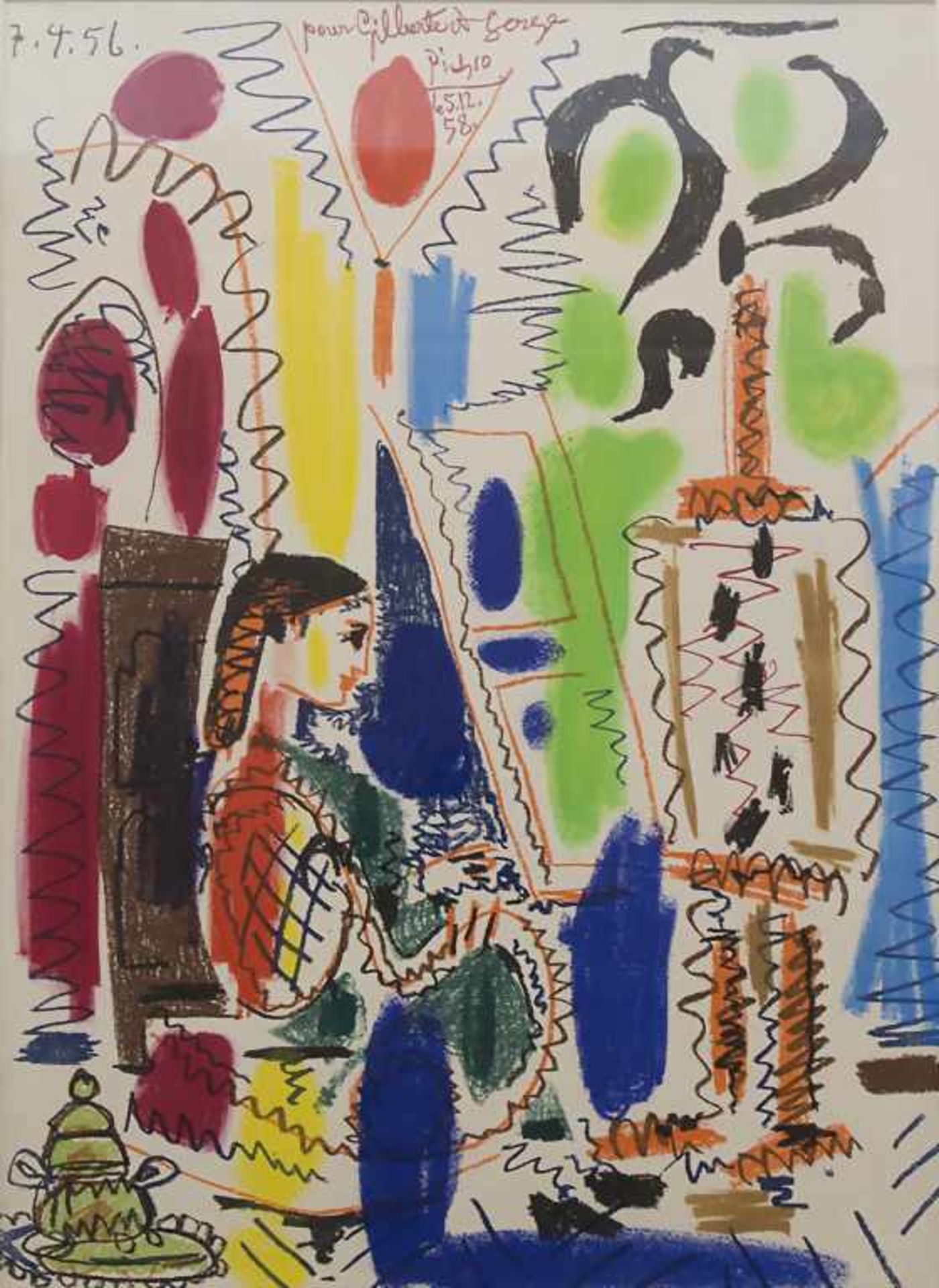 Pablo Picasso (1881-1973), 'Dans l'Atelier de Picasso-Pour Gilberte et Serge'Entwurf für das