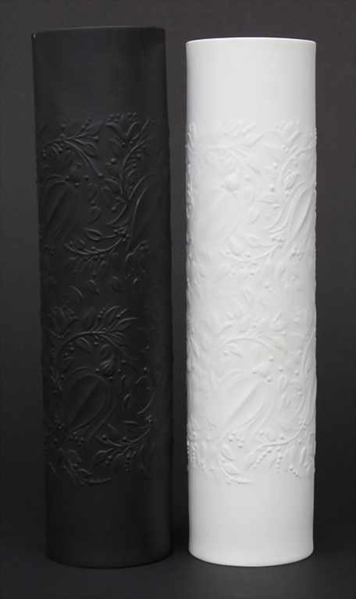 2 Vasen in Zylinderform / 2 vases in cylindrical shape, Björn Wiinblad für RosenthalMaterial: