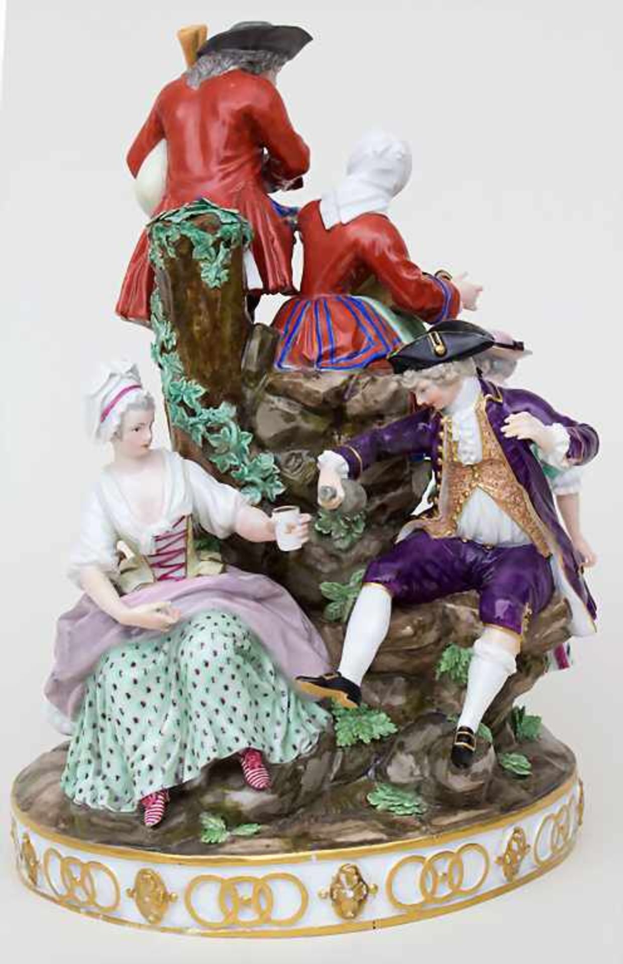 Seltene Figurengruppe 'Der Tanz' / A rare figural group 'The Dance', Michel Victor Acier, Meissen, - Image 3 of 7