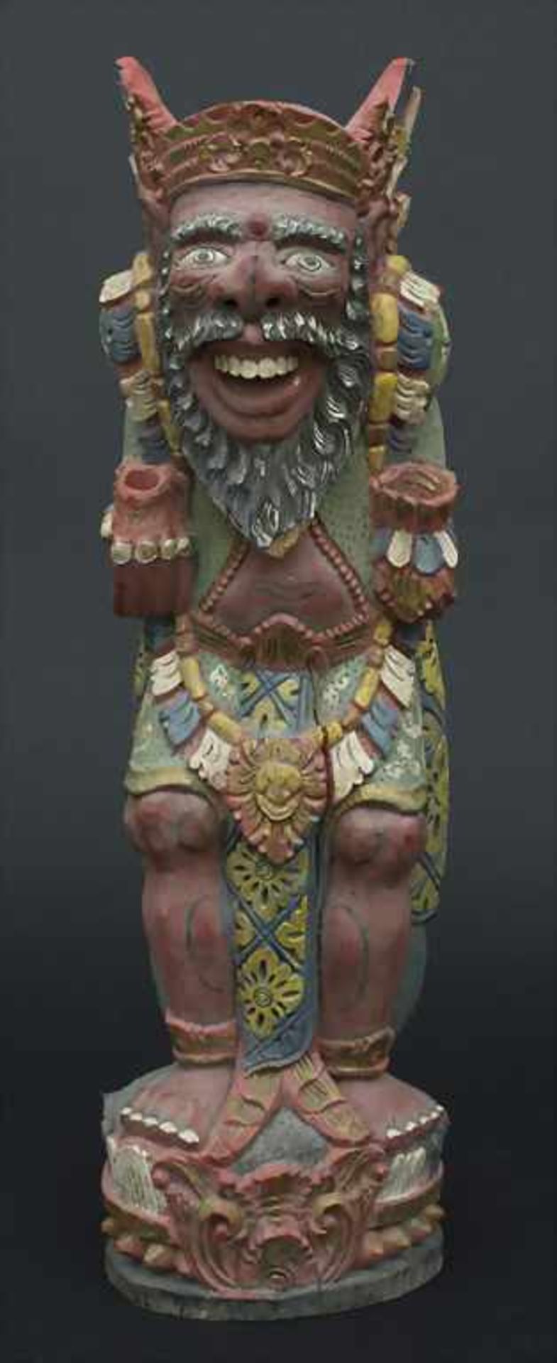 Holzfigur 'Schutzgott' / A wooden figure 'Protective God', Bali, 20. Jh.Material: Holz,