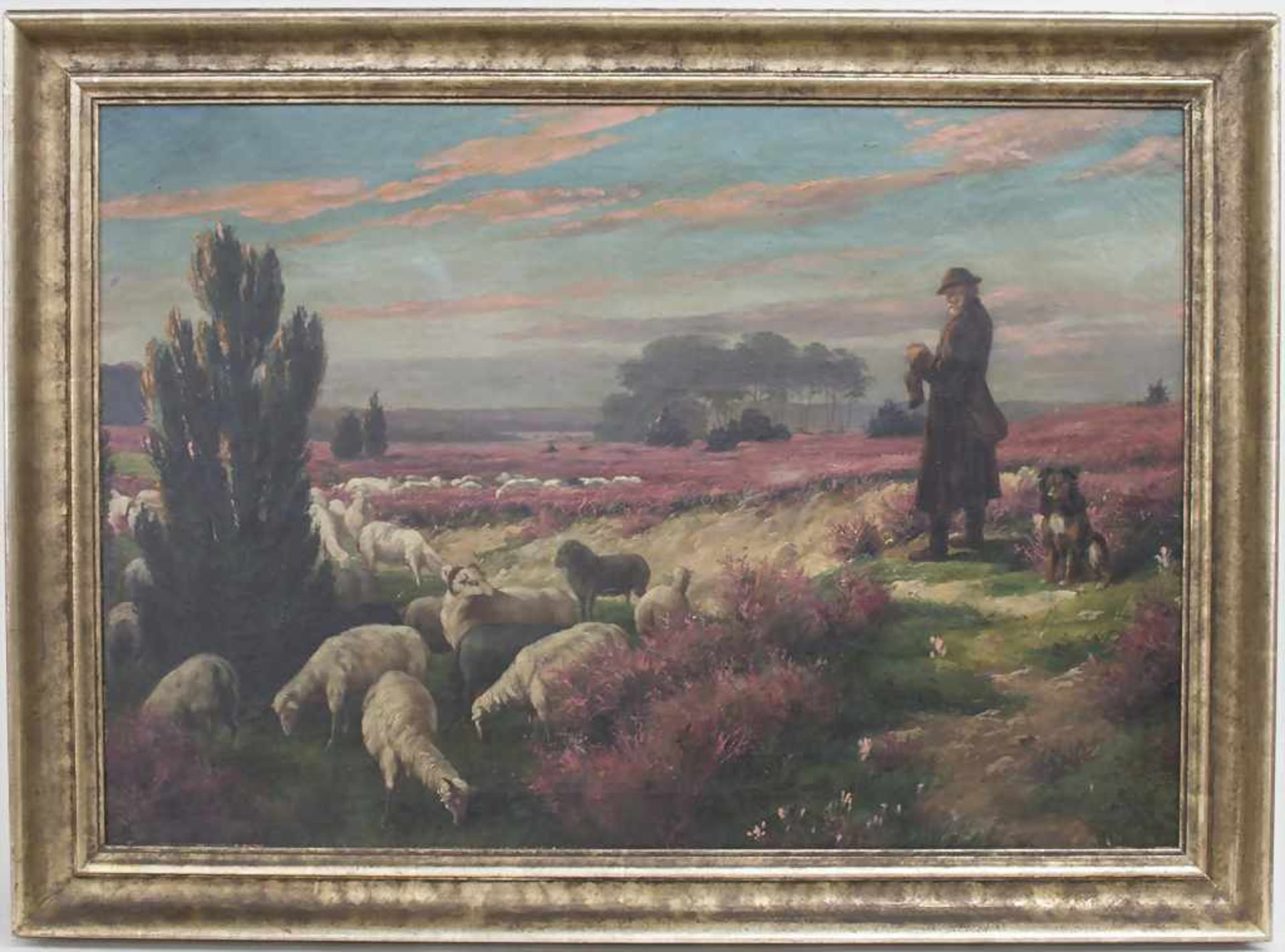 Erich Thum (1886-1952) (Zuschreibung / attributed), 'Heidelandschaft mit Schafhirte und Herde' / ' - Image 2 of 5