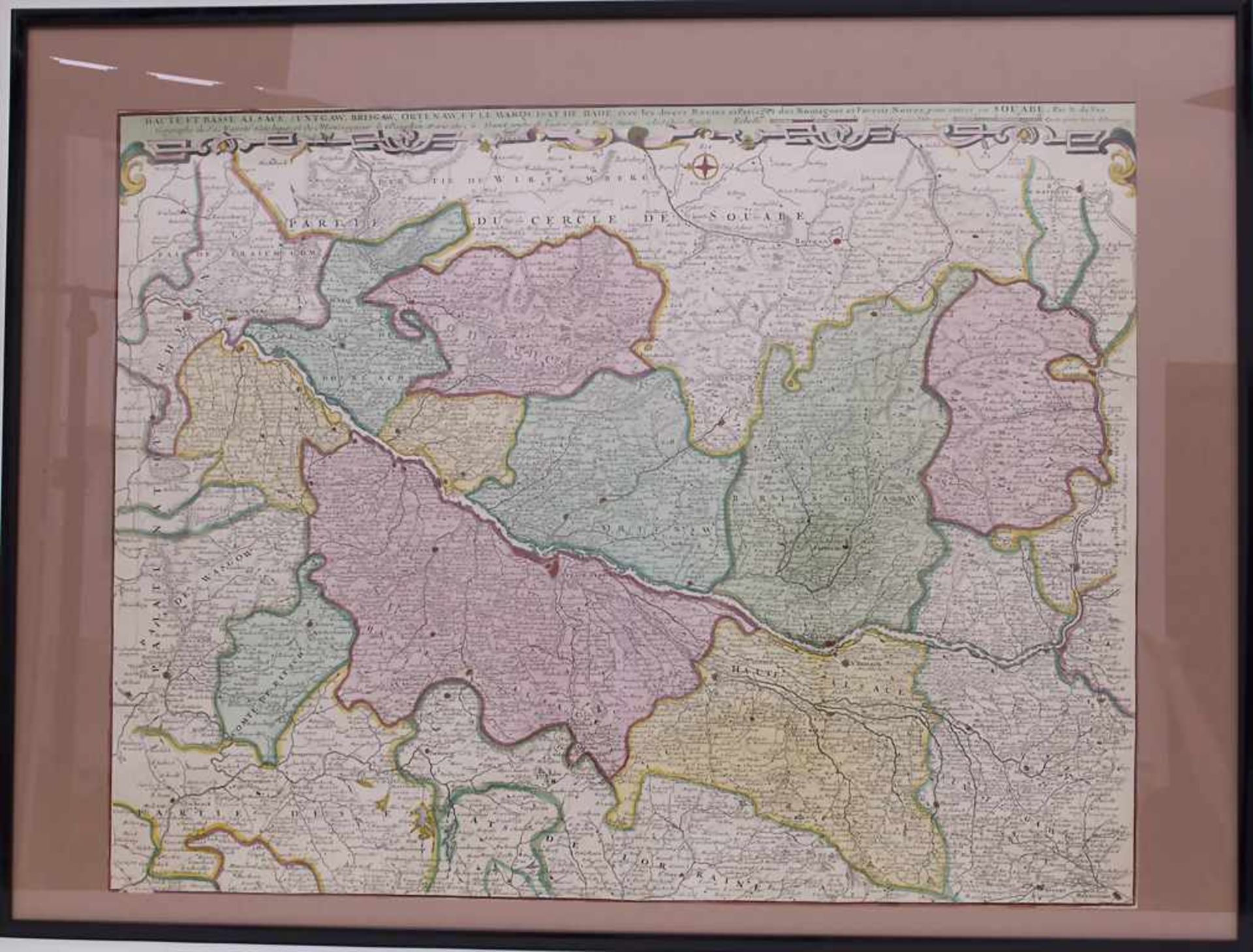 Historische Karte Oberrhein, Baden und Elsass 'Haute et Basse Alsace' / A historic map of Upper - Image 2 of 2