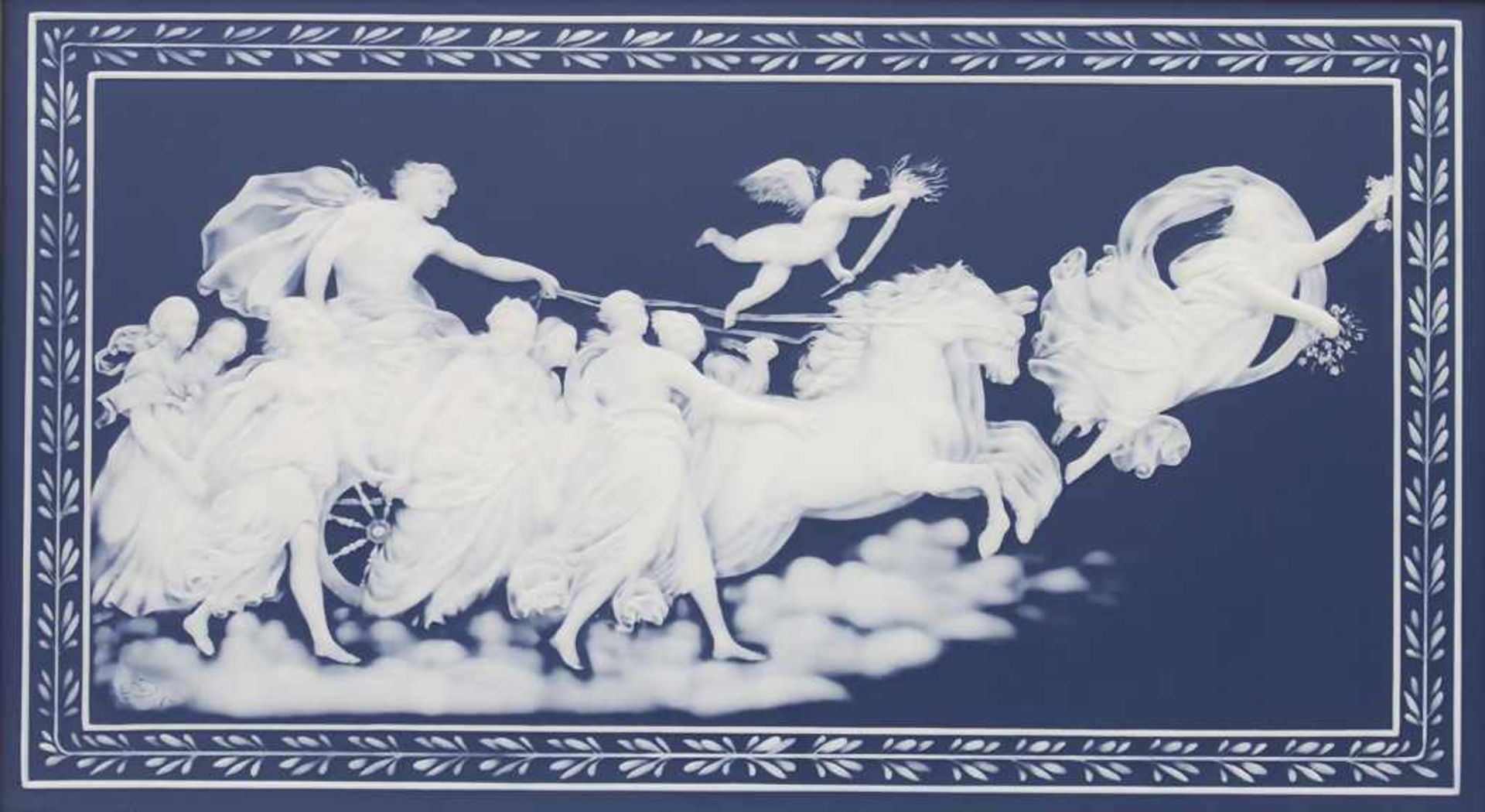 Reliefplatte 'Aurora - Göttin der Morgenröte' / A relief plate 'Aurora', Mettlach / Villeroy &