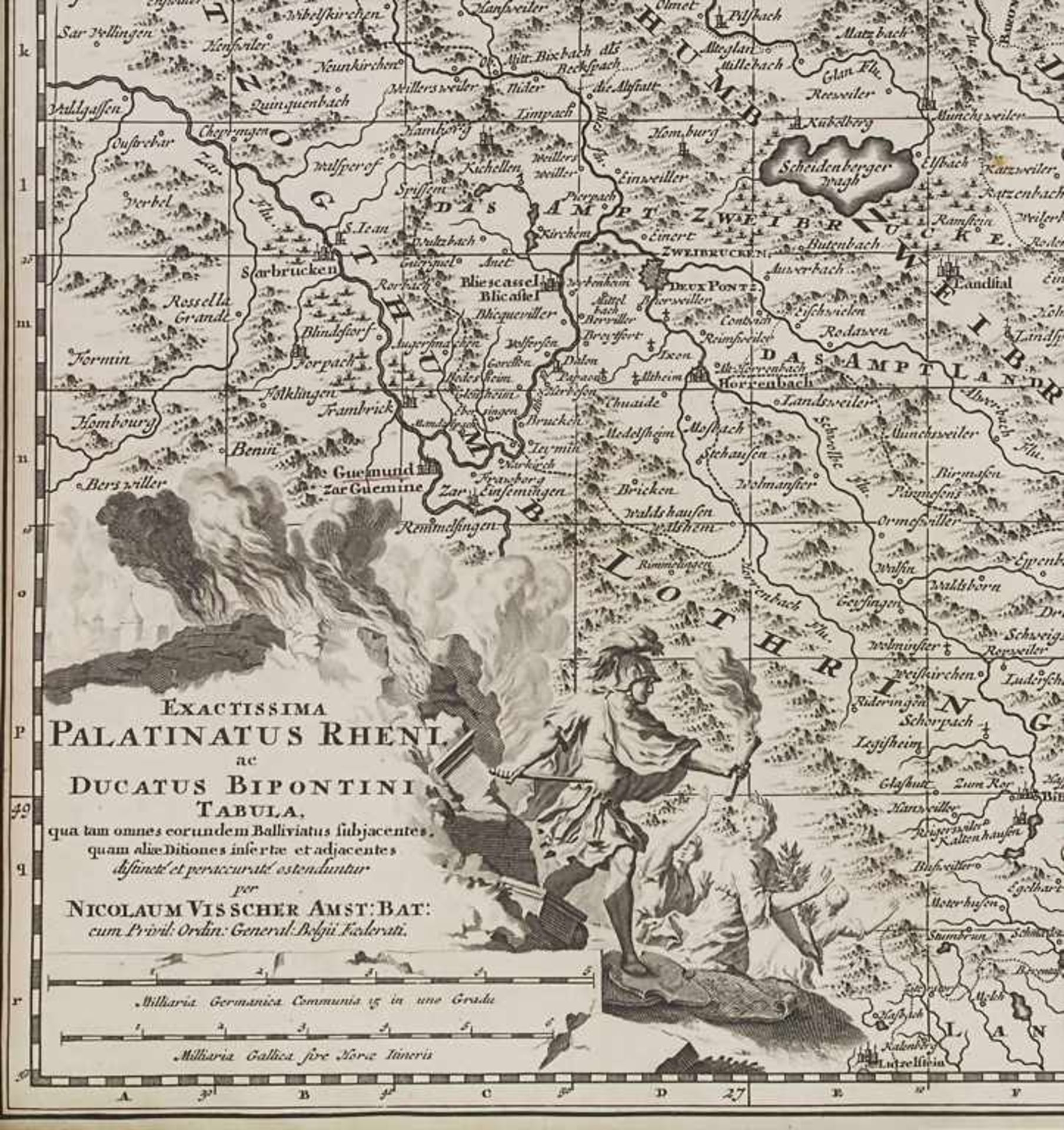 Nicolaum Visscher (1618-1679), Historische Karte der Kurpfalz 'Exactissima Palatinatus Rheni' / A - Image 3 of 3