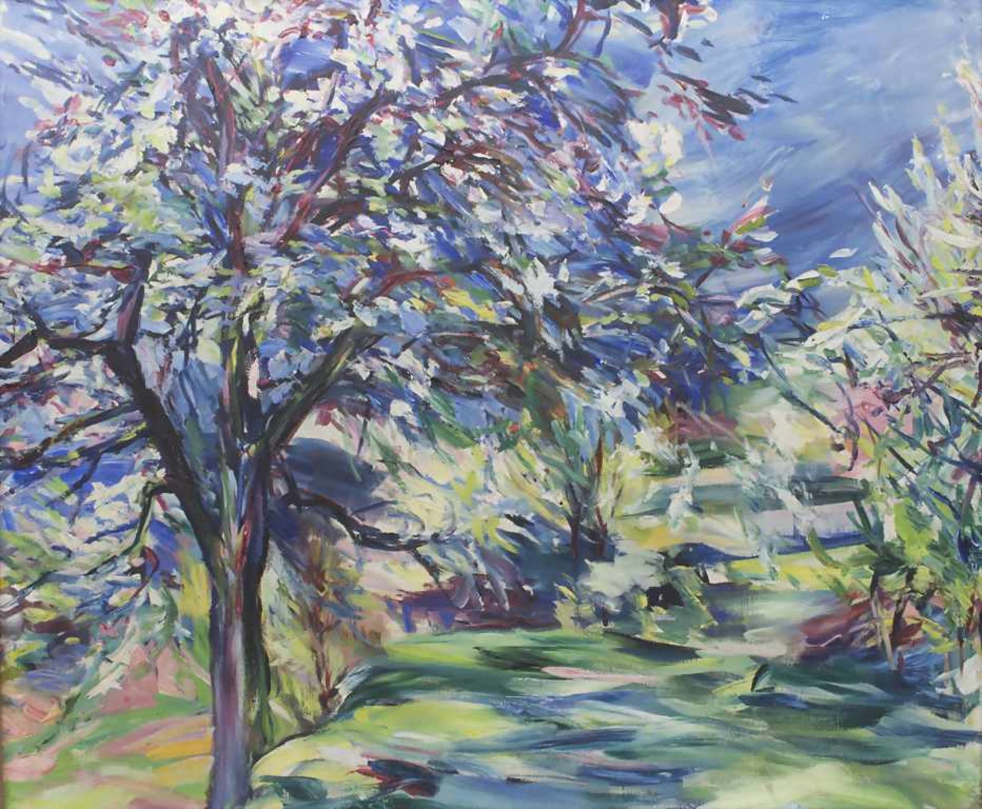 Zeileis (20. Jh.), 'Blühender Kirschbaum' / 'A flowering tree'Technik: Öl auf Leinwand, gerahmt,