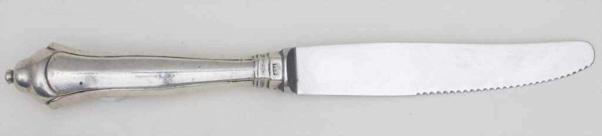 Messer / A silver knife, Augsburg, Mitte 18. Jh.Material: Silber 13 Lot = Ag 812,5/000,Punzierung: - Bild 2 aus 4