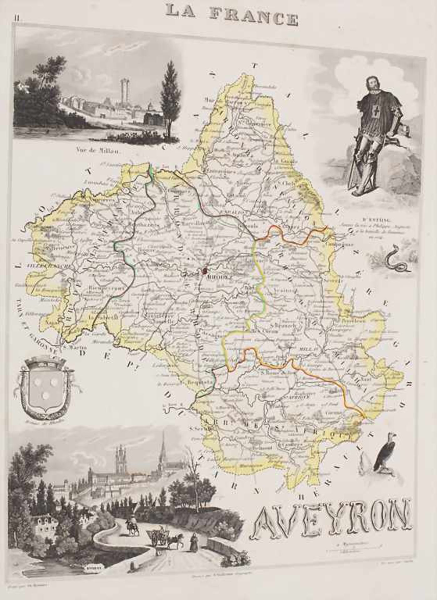 Vuillemin, M.: La France et ses colonies. Atlas illustre. cent cinq cartes. Edition de 1853Titel: La - Image 7 of 9