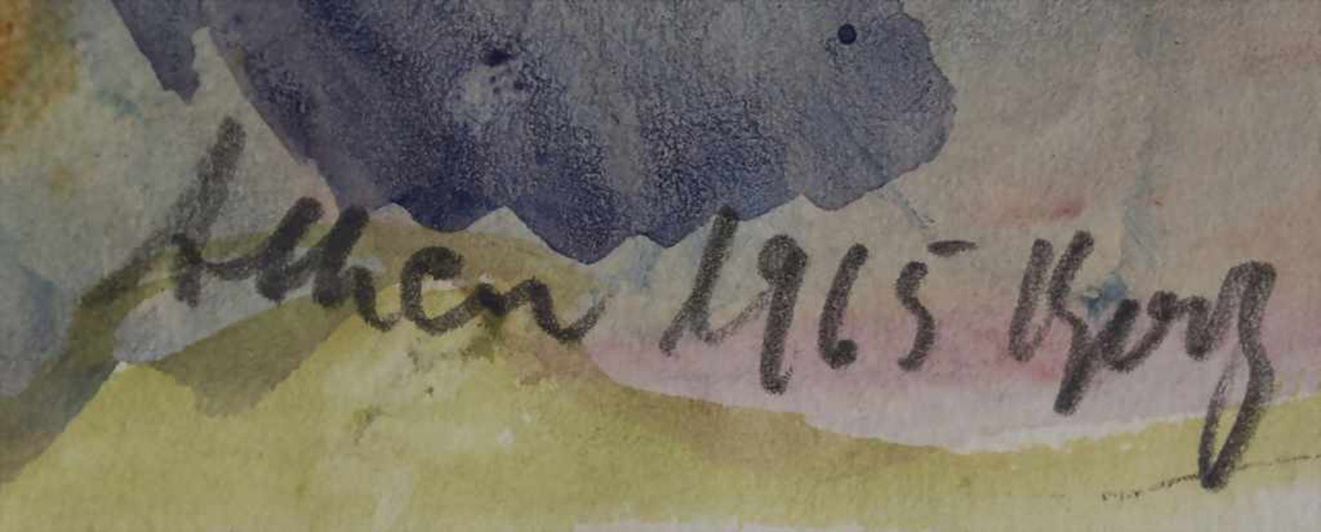 Helmut Booz (*1933), 'Athen'Technik: Aquarell /Bleistift auf Papier, hinter Passepartout (an 4 Ecken - Image 5 of 9