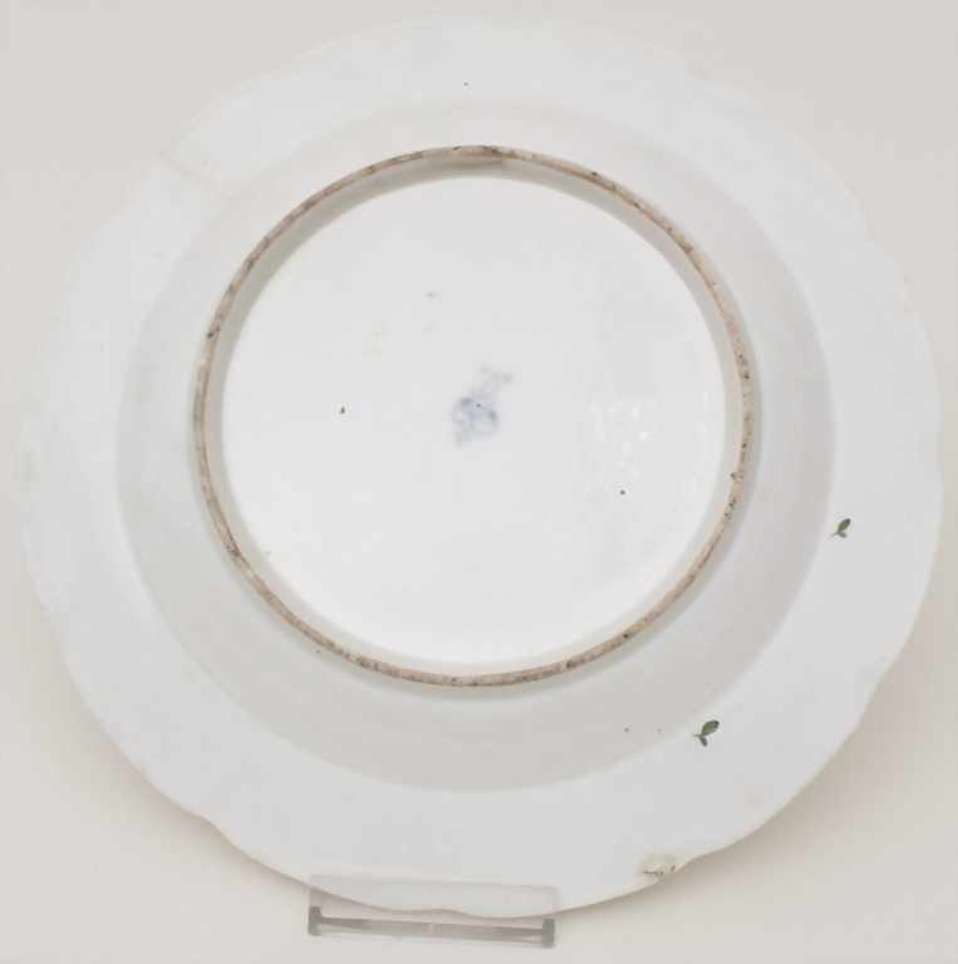 Rokoko Teller / A Rococo plate, Ludwigsburg, 1784Material: flacher Porzellan Teller mit - Bild 3 aus 5