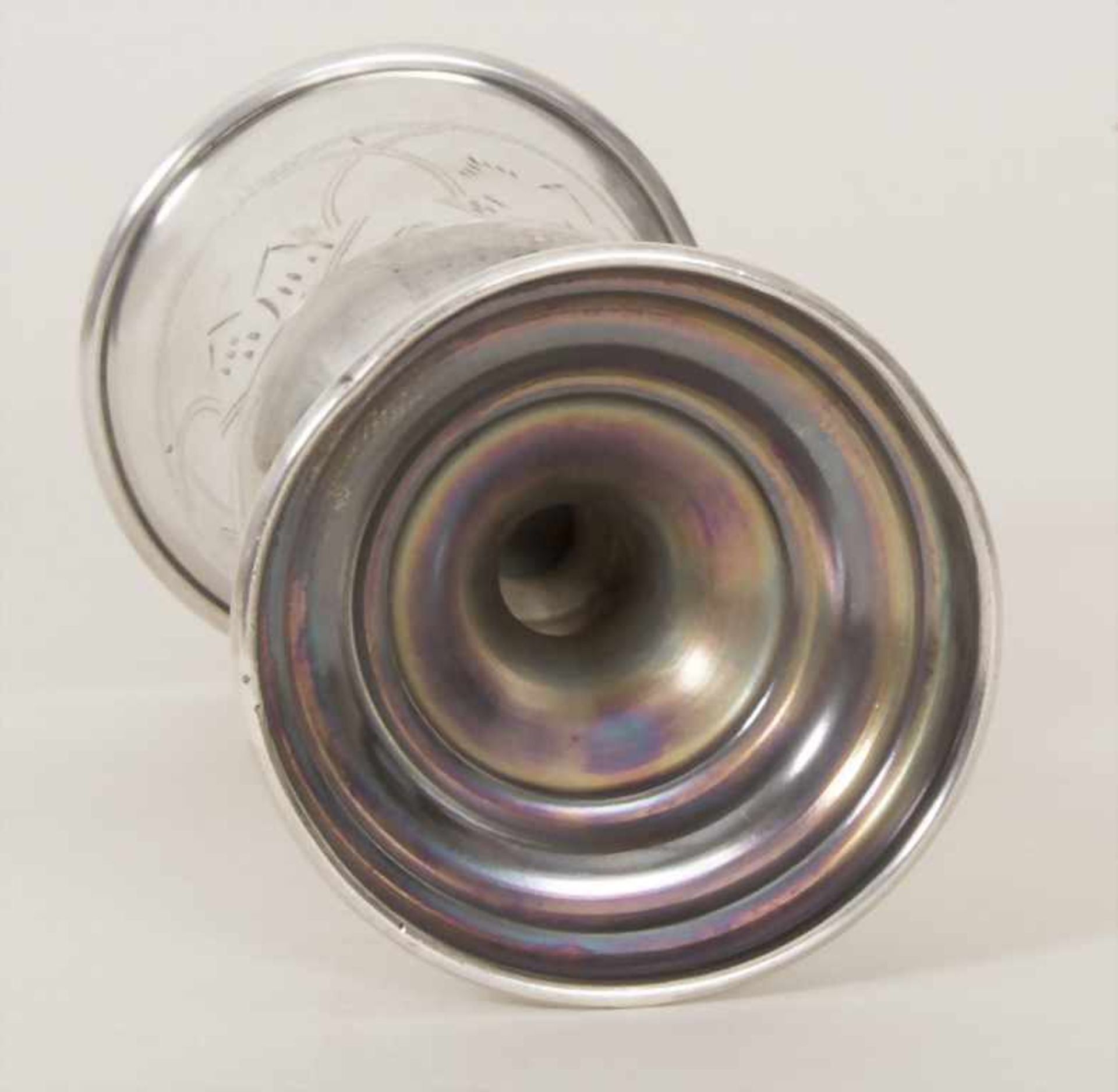 Kiddusch Becher / A silver Kiddush beaker, Polen/Poland, 19 Jh.Material: Silber, 84 Zolotnik, - Bild 7 aus 11