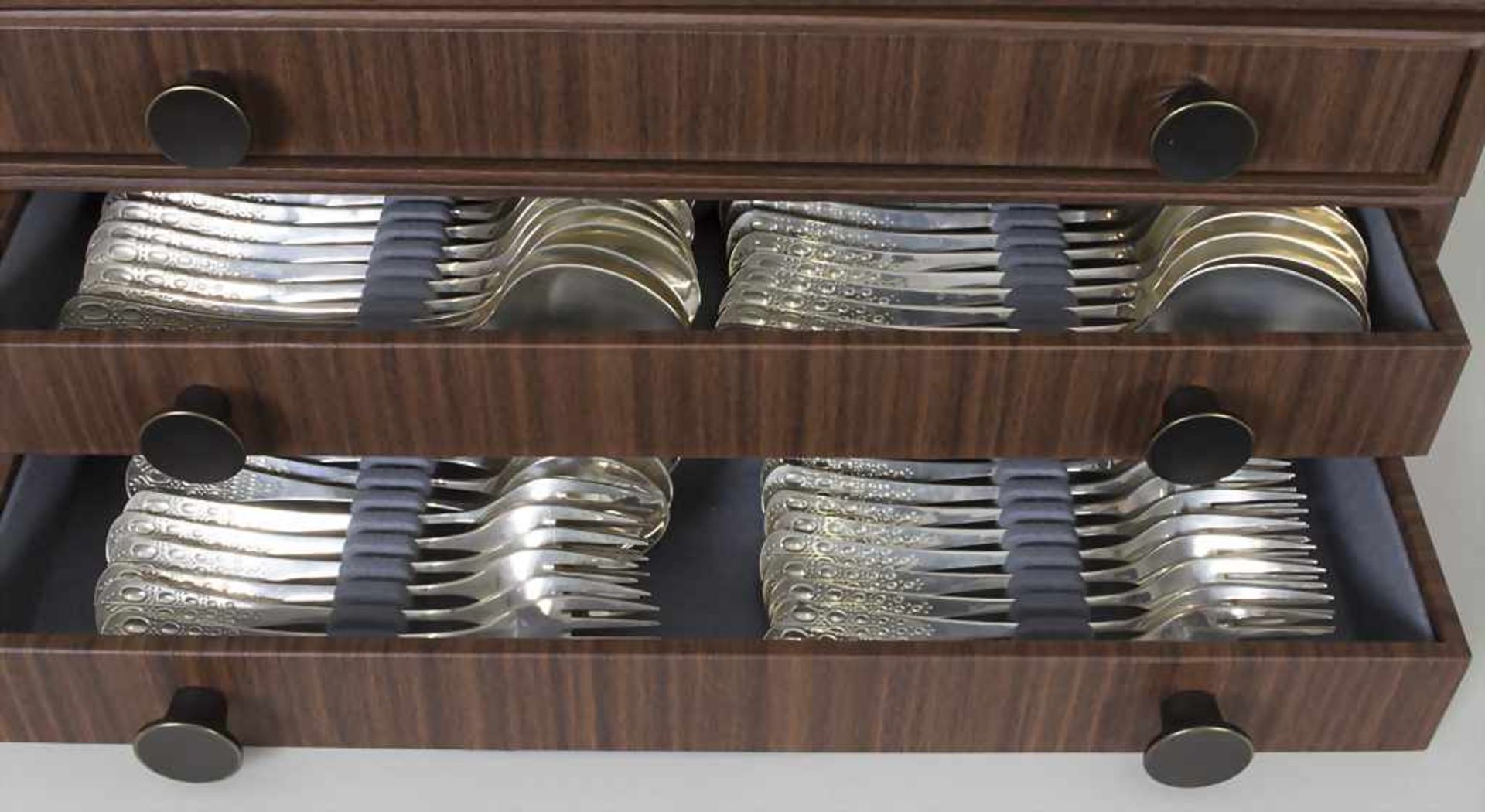 Silberbesteck für 18 Personen / 169 pieces of silver flatware, Bjørn Wiinblad, Rosenthal, um - Bild 6 aus 9