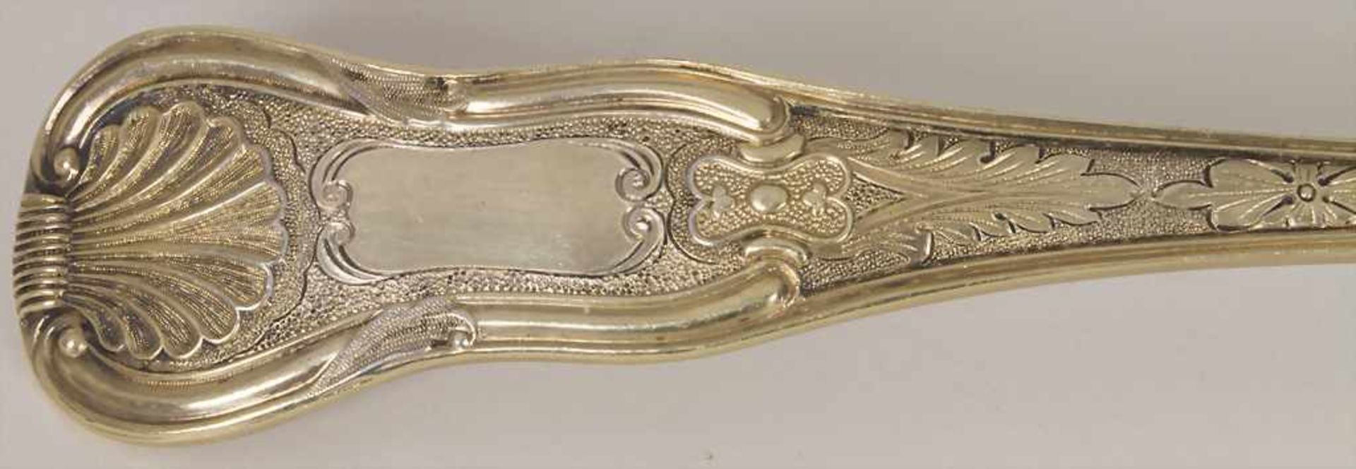 Beeren Löffel / A silver berry spoon, London, 1789Material: Silber 925/000, vergoldet,Punzierung: - Bild 6 aus 9