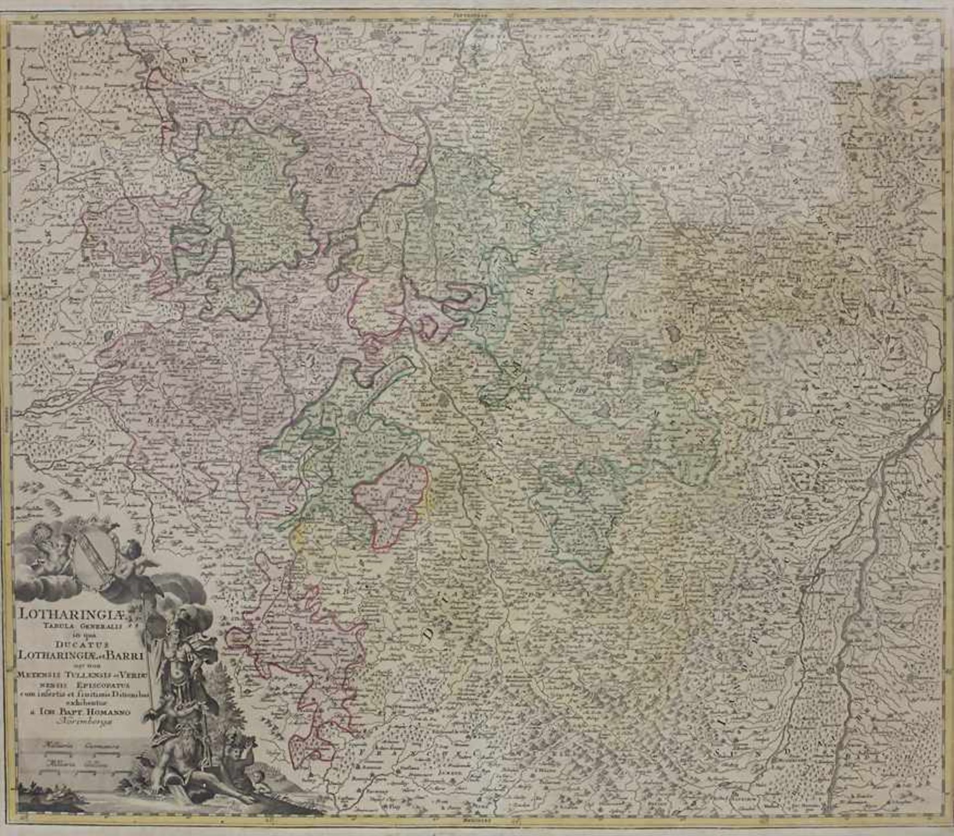 J.B. Homann (1664-1724), Historische Karte von Lothringen / A historic map of LorraineTitel: '