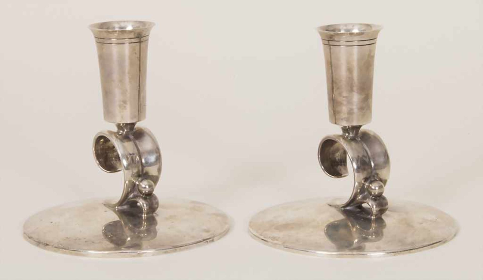 Paar Kerzenleuchter / A pair of silver candlesticks, Tiffany & Co., New York, 1956-1965Material: 925 - Bild 3 aus 9