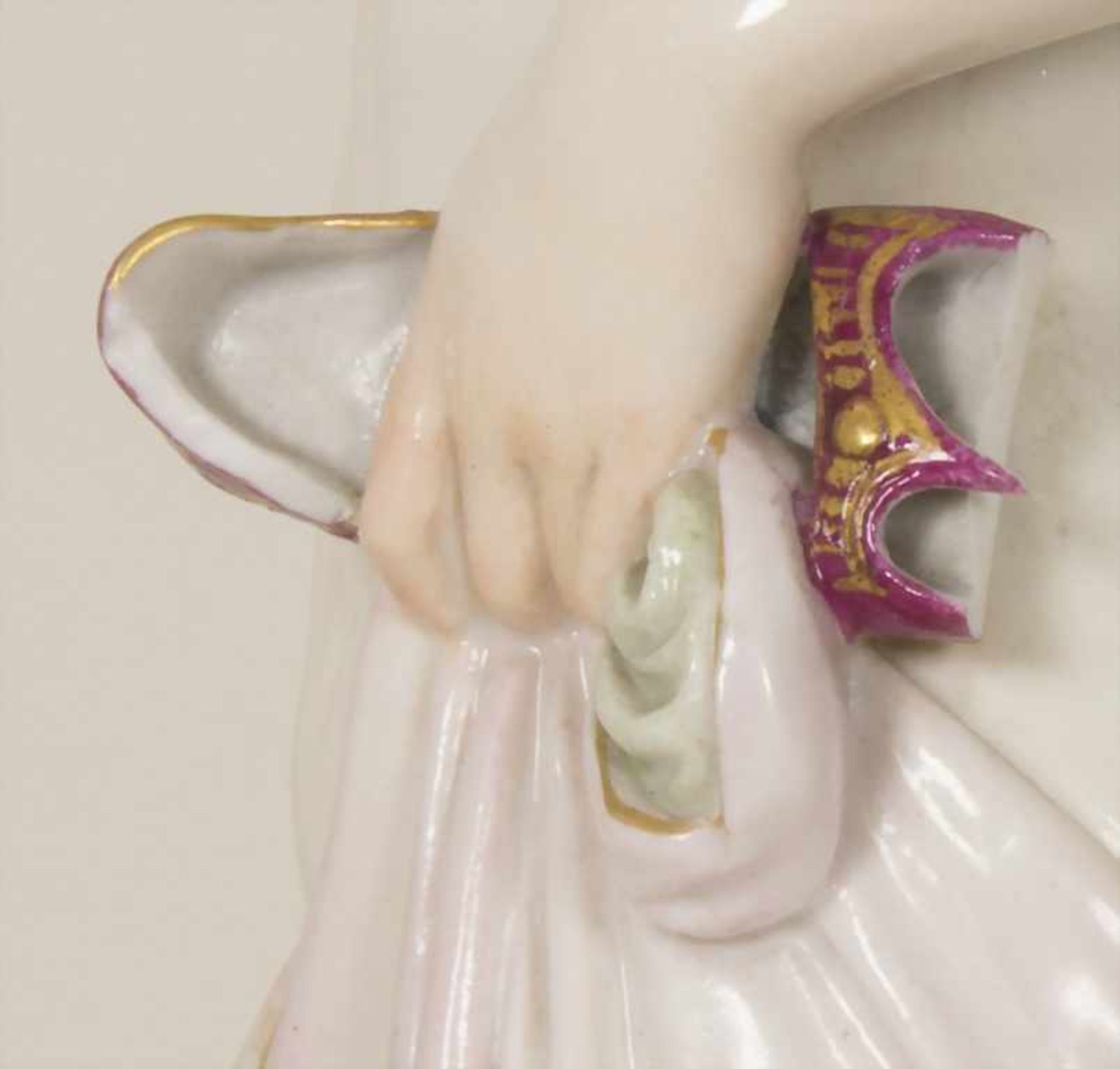 Porzellanfigur 'Nach dem Bade' / A porcelain figure 'After the bath', Robert Ockelmann (1849-1915) - Image 8 of 9