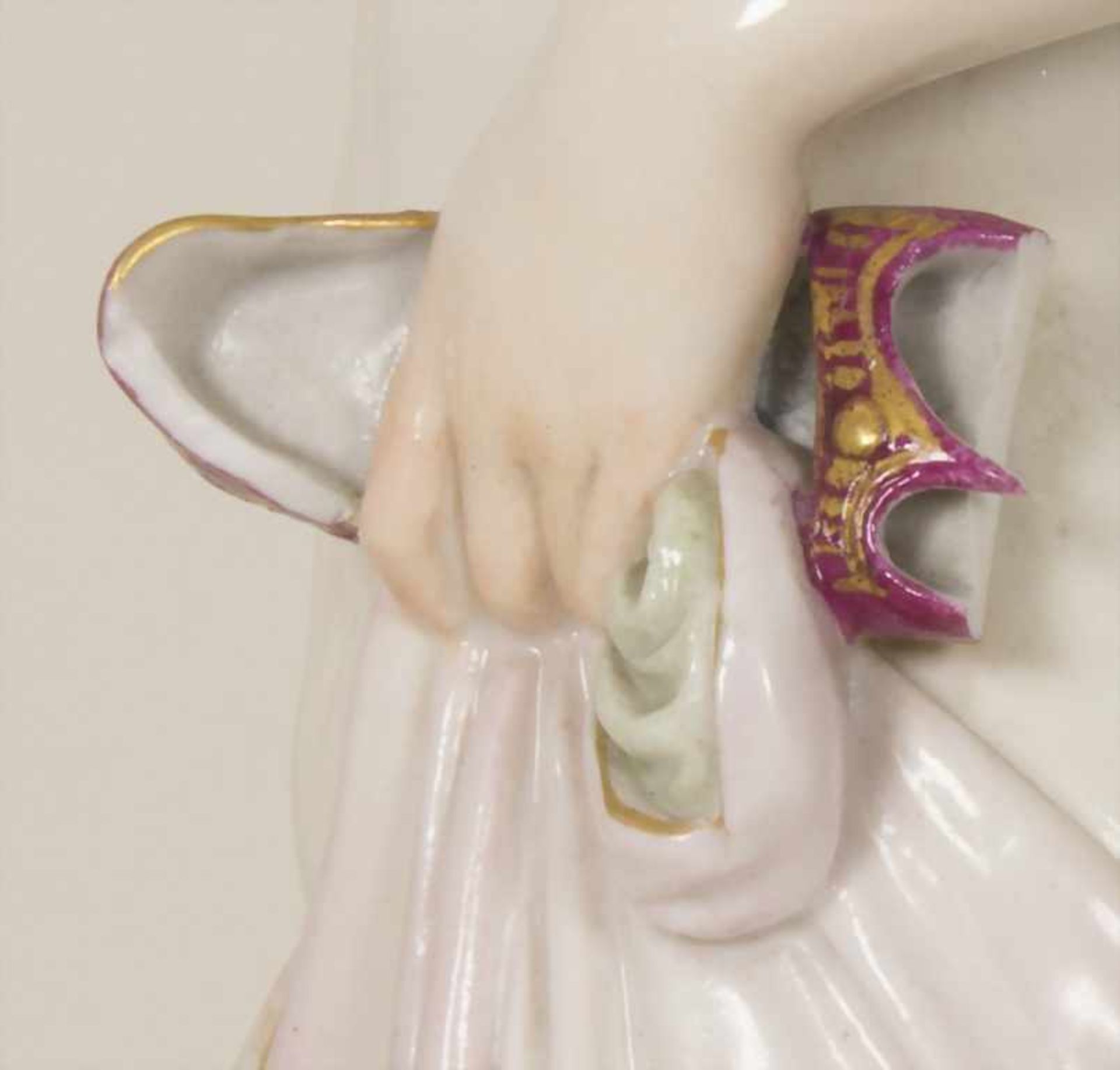 Porzellanfigur 'Nach dem Bade' / A porcelain figure 'After the bath', Robert Ockelmann (1849-1915) - Bild 8 aus 9