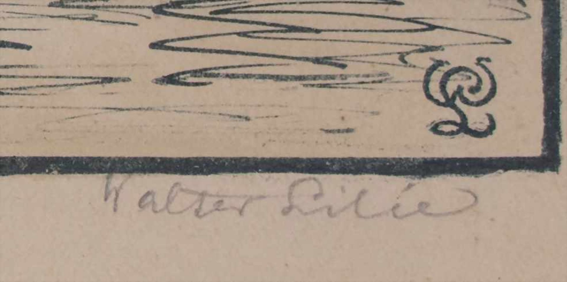 Walter Lilie (1876-1924), 'Schwetzingen, großes Bassin'Technik: Lithografie auf Papier, hinter Glas, - Image 4 of 7