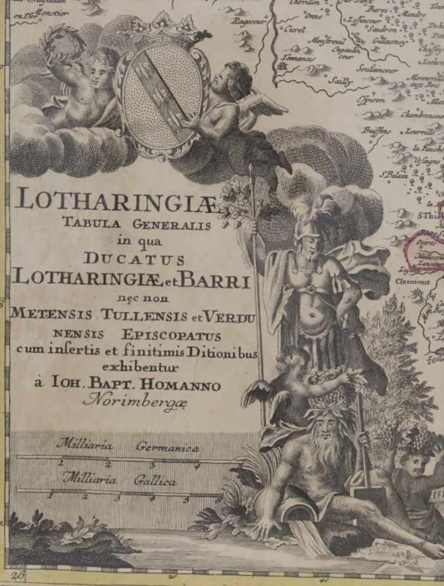 J.B. Homann (1664-1724), Historische Karte von Lothringen / A historic map of LorraineTitel: ' - Image 4 of 7