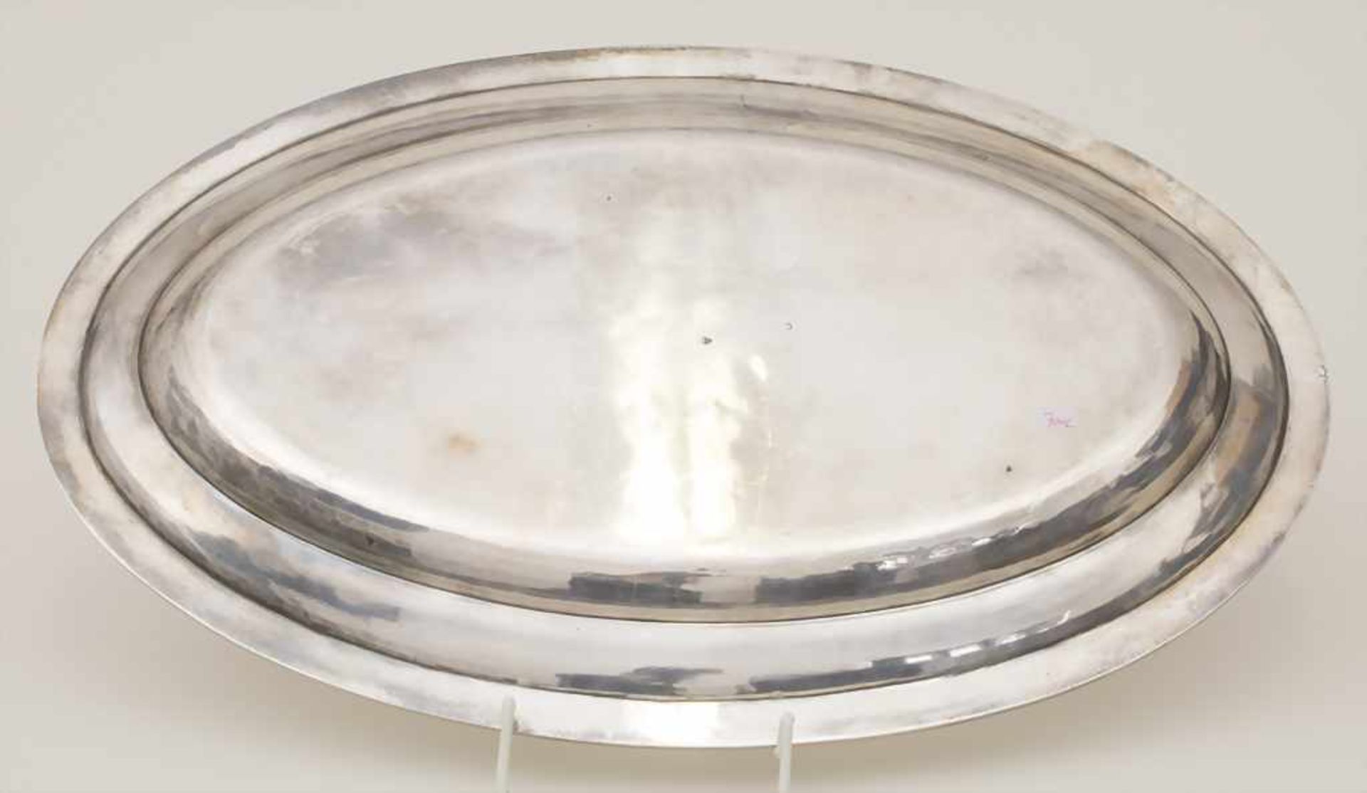 Ovales Silbertablett / An oval silver tray, Paris, um 1825Material: Silber 950,Punzierung: - Bild 2 aus 11