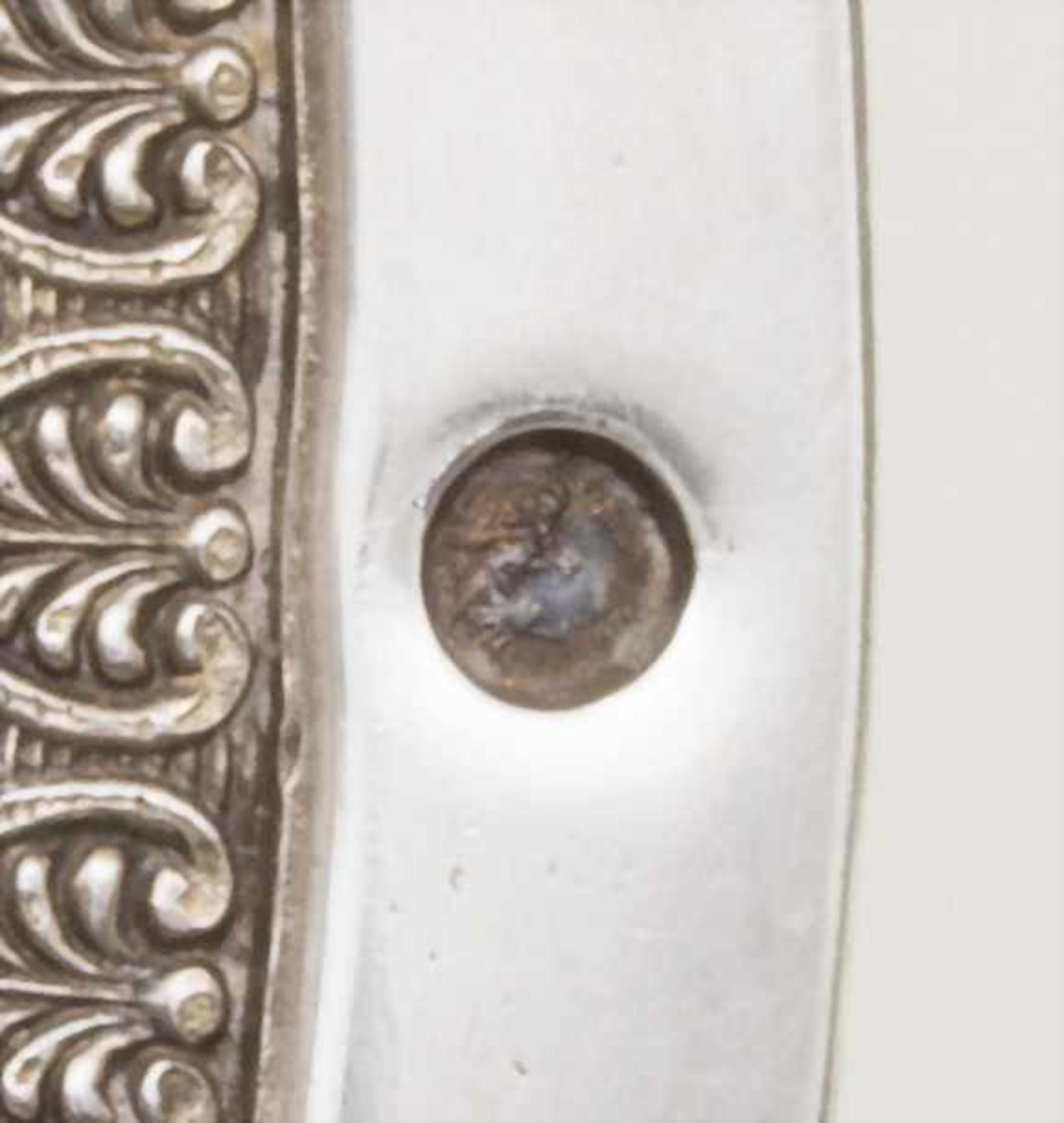 Ovales Silbertablett / An oval silver tray, Paris, um 1825Material: Silber 950,Punzierung: - Image 10 of 11