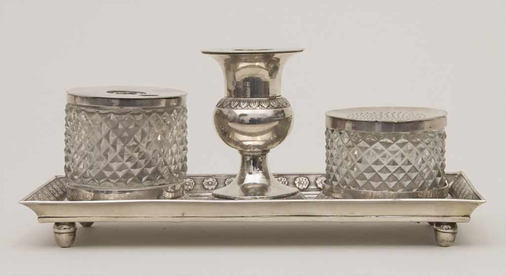 Schreibset aus dem Besitz von Marie Königin von Hannover (1818-1907) / A silver writing set owned by