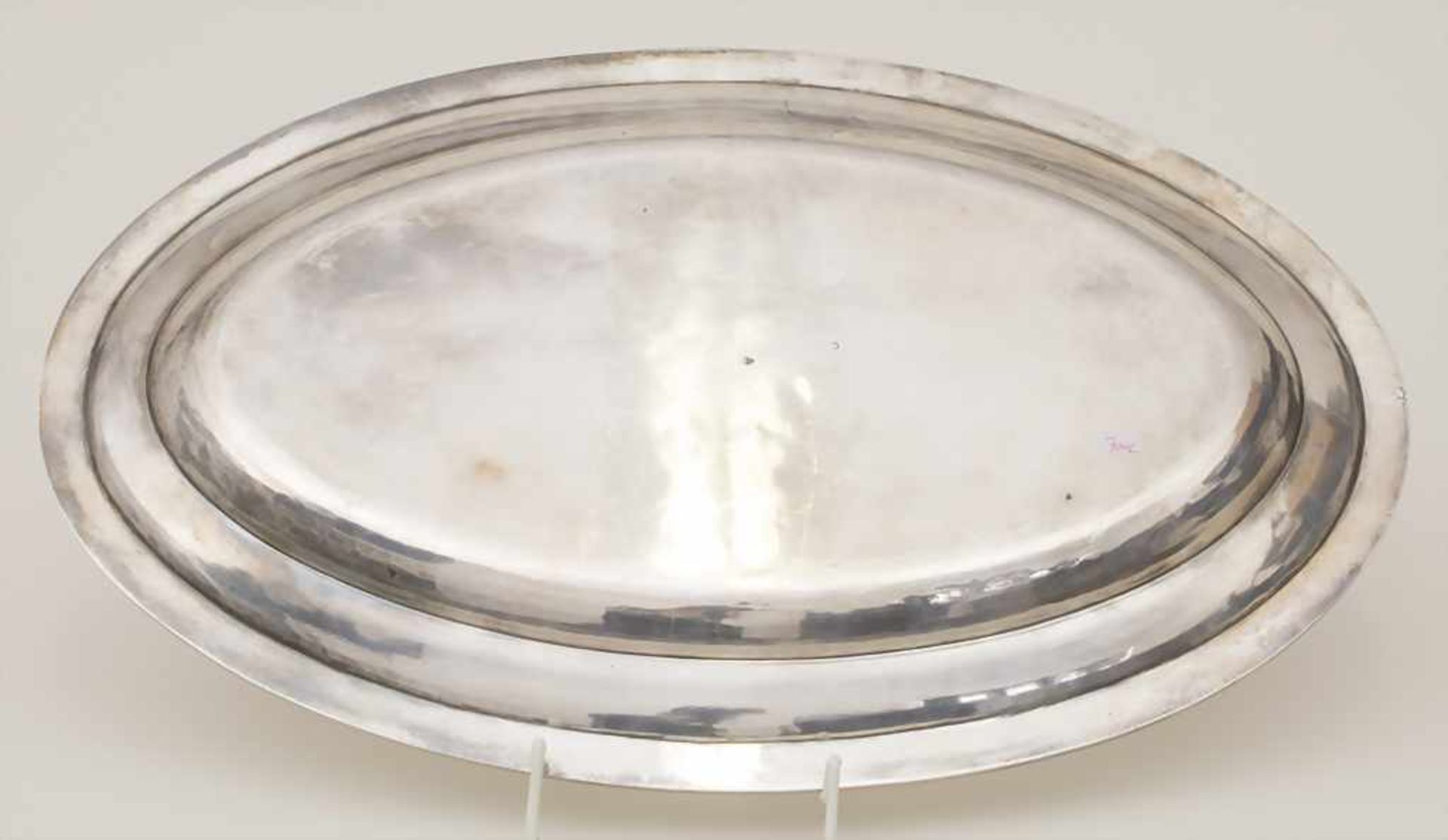 Ovales Silbertablett / An oval silver tray, Paris, um 1825Material: Silber 950,Punzierung: - Image 3 of 11