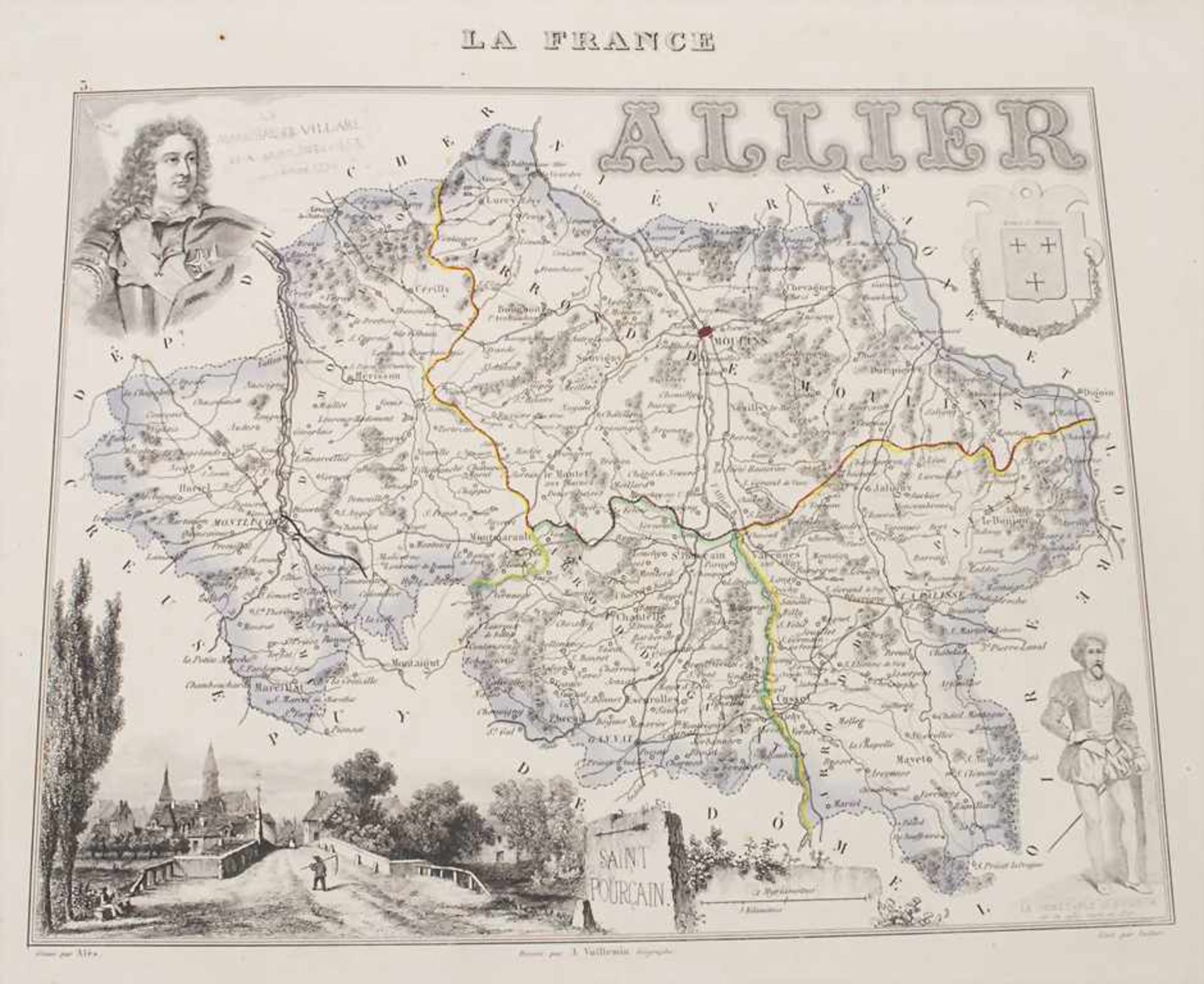 Vuillemin, M.: La France et ses colonies. Atlas illustre. cent cinq cartes. Edition de 1853Titel: La - Image 2 of 9