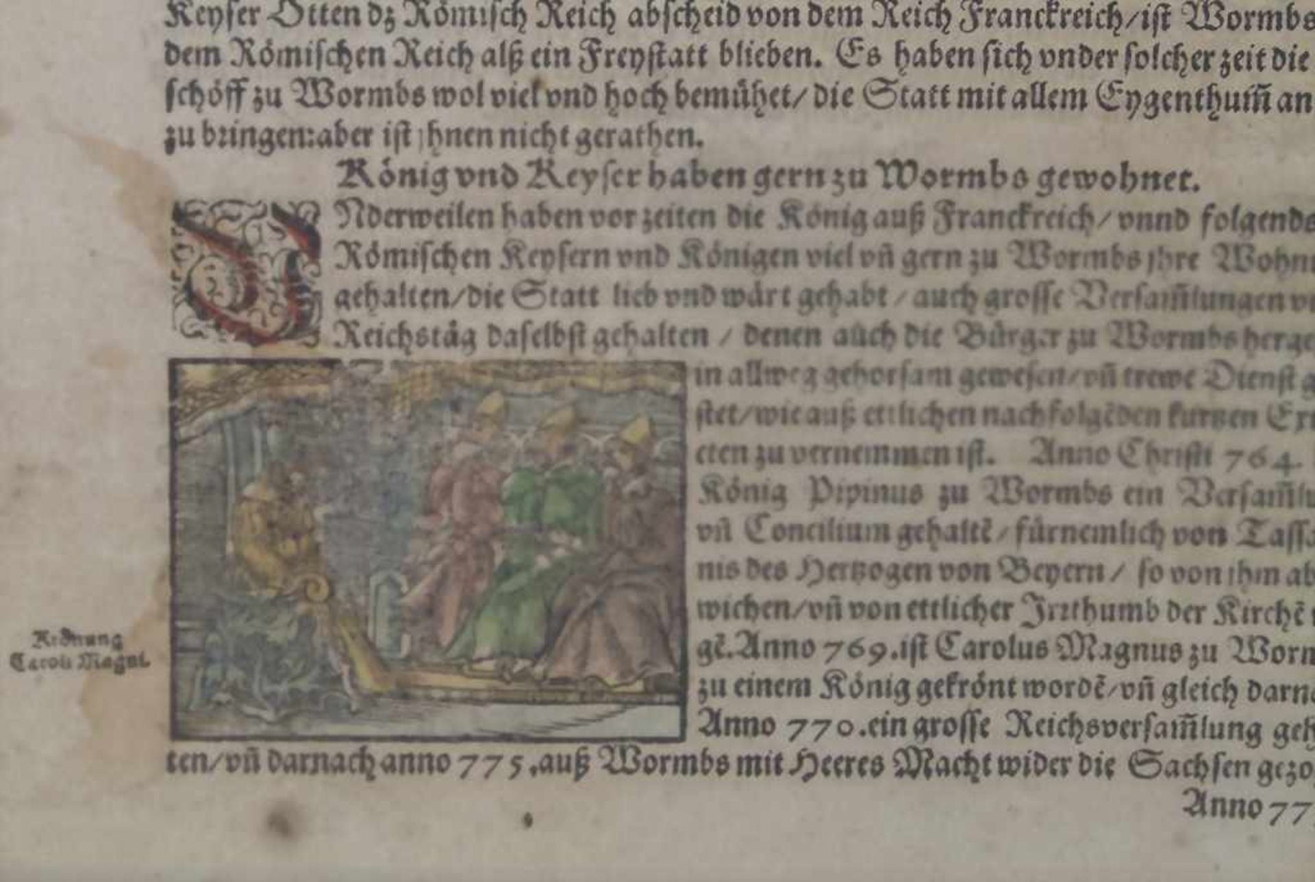 Historische Ansicht der Stadt Worms / A historical view of WormsTitel: 'Die Statt Wurmbs. Wahre - Bild 9 aus 9