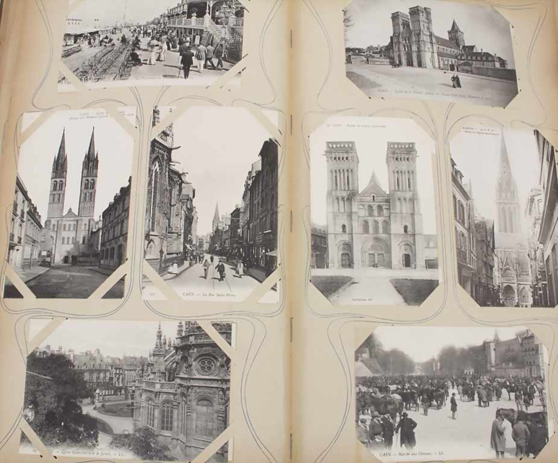 Ansichtskarten-Album / A postcard Album, um 1910Umfang: Sammlung von ca. 320 Ansichtskarten, - Bild 4 aus 6