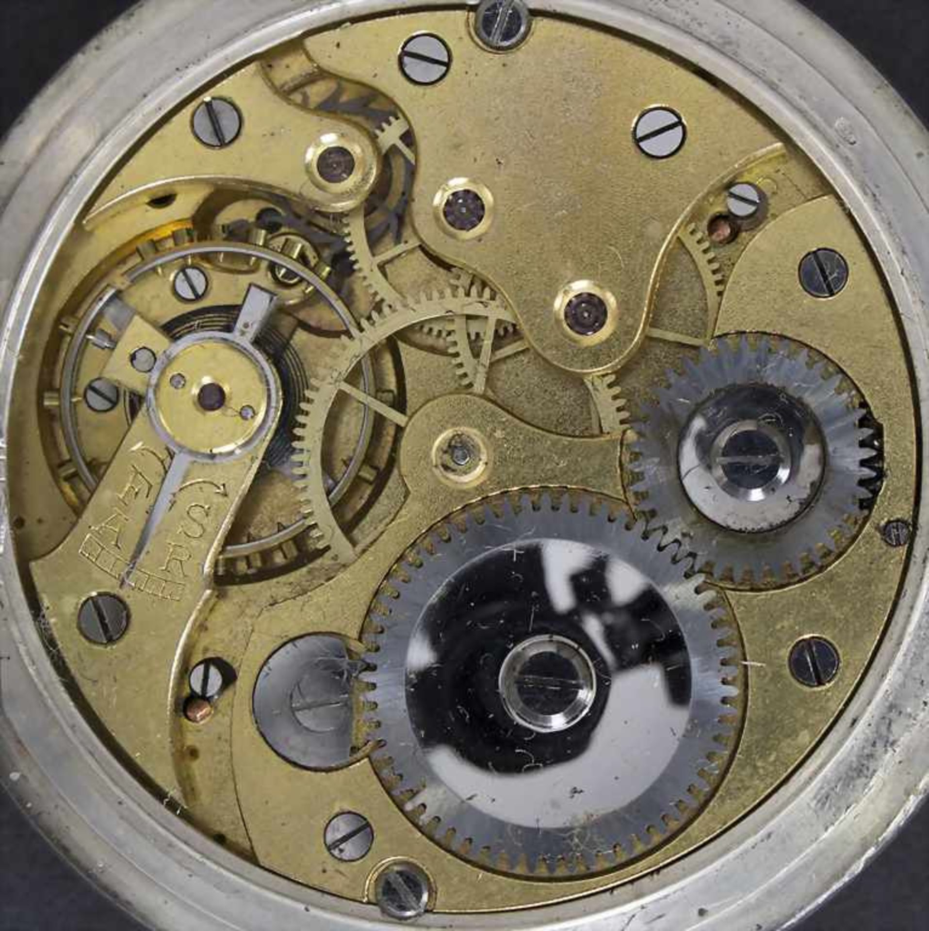 Taschenuhr Savonette / A pocket watch, Schweiz/SwissMaterial: Gehäuse, Staubdeckel und Uhrenkette - Image 2 of 5