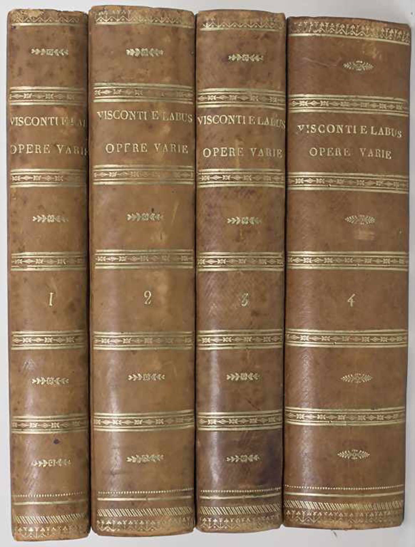 Visconti, Ennio Quirino: Opera Varie Italiane e Francesci, 4 Bde.Titel: Opera Varie Italiane e