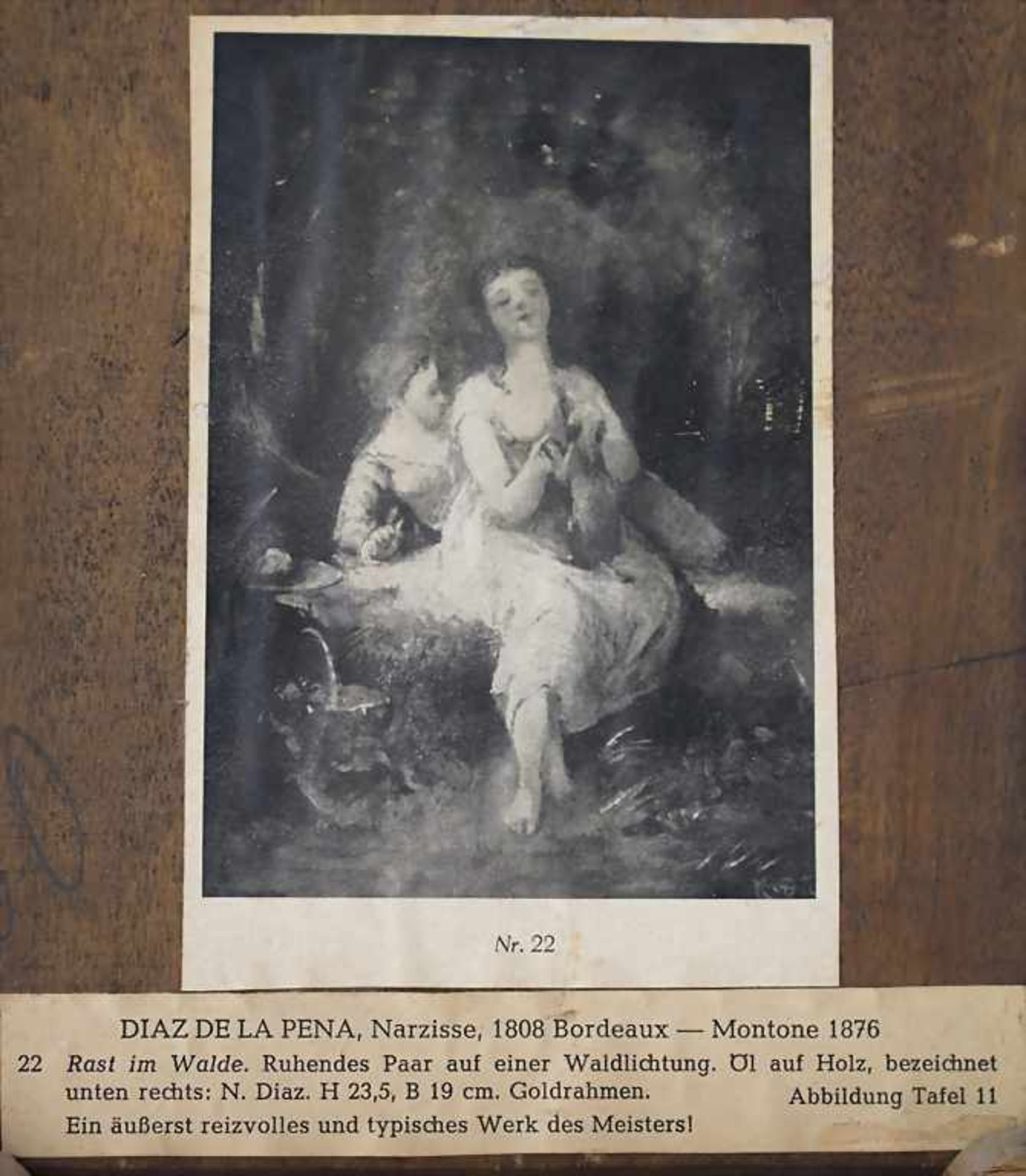 Narcisse Virgile Diaz de la Pena (1807-1876), 'Ruhendes Paar mit Hund' / 'A couple and a dog at - Bild 8 aus 11