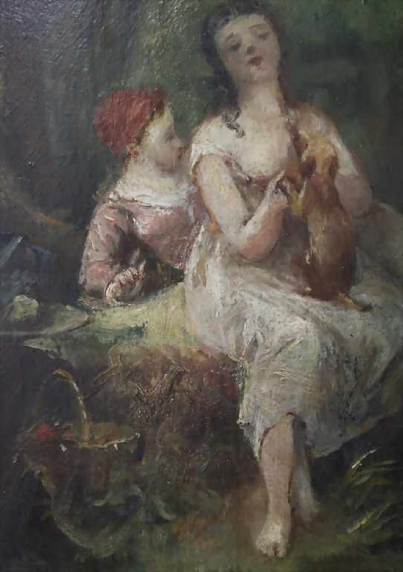 Narcisse Virgile Diaz de la Pena (1807-1876), 'Ruhendes Paar mit Hund' / 'A couple and a dog at - Bild 5 aus 11