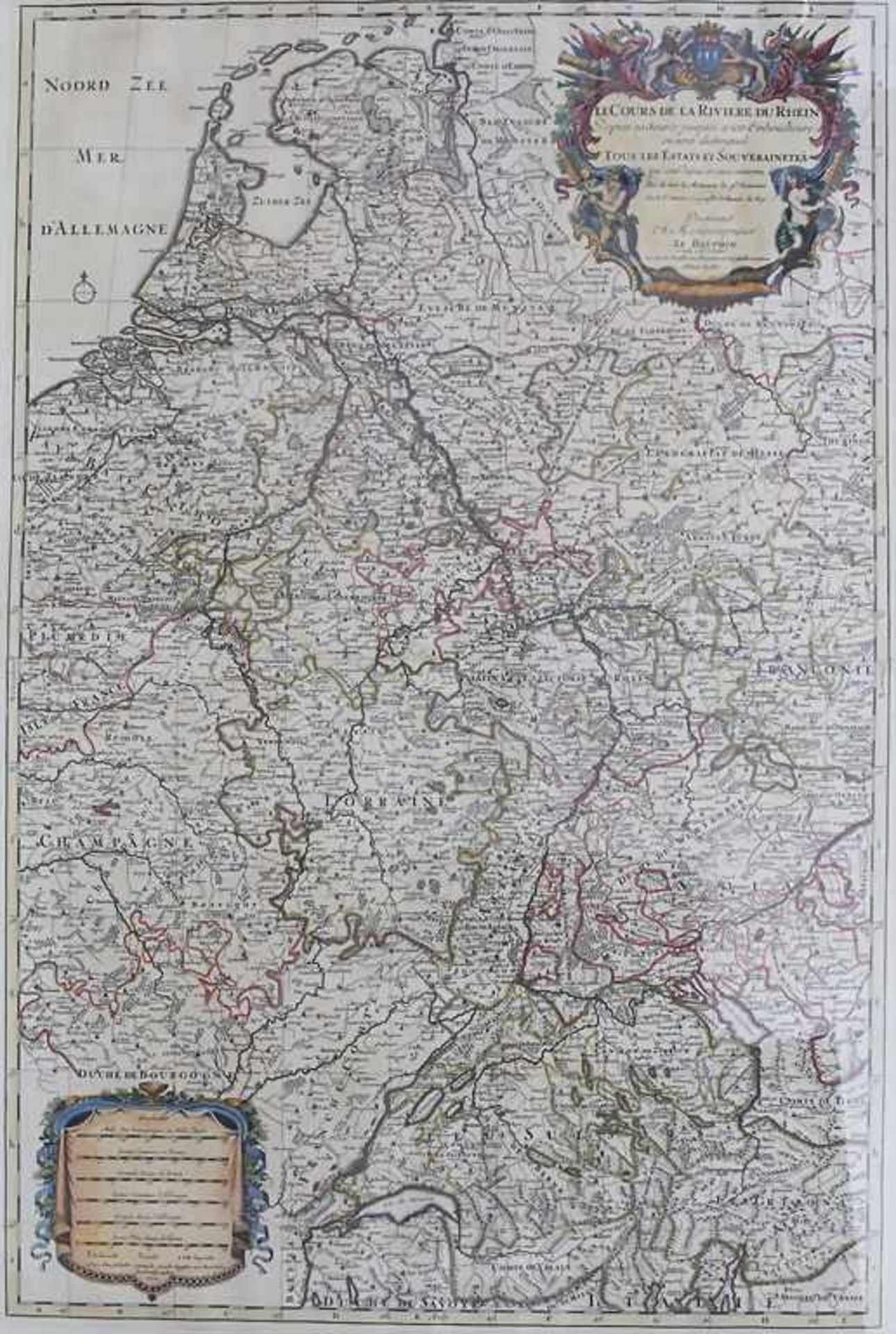 Alexis Hubert Jaillot (1632-1712), 'Verlauf des Rheins' / 'The course of the river Rhine'Titel: '