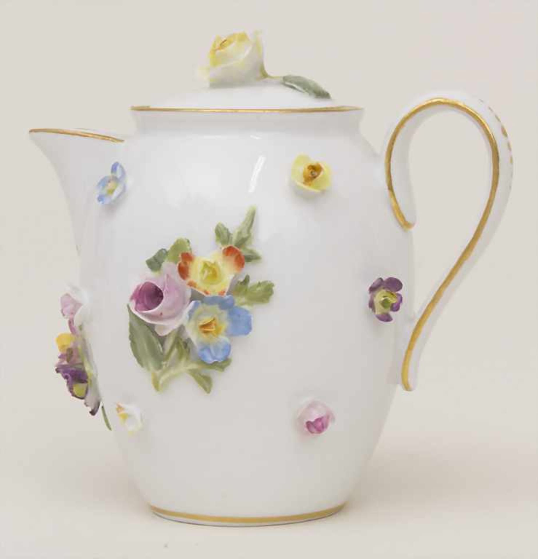 Miniaturkännchen / A miniature pot, Meissen, 1860-1924Material: Porzellan, polychrom bemalt, - Bild 3 aus 5