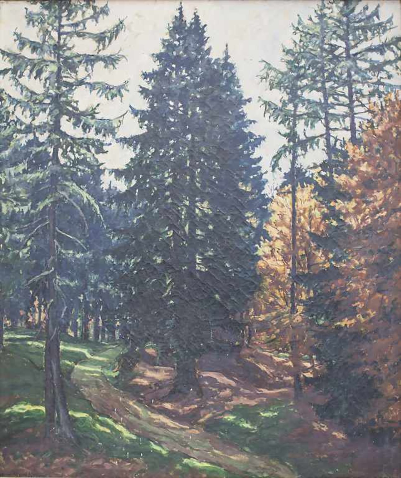 Elisabeth zu Bentheim (20. Jh.), 'Wald' / 'Forest'Technik: Öl auf Leinwand, gerahmt, Signatur: unten