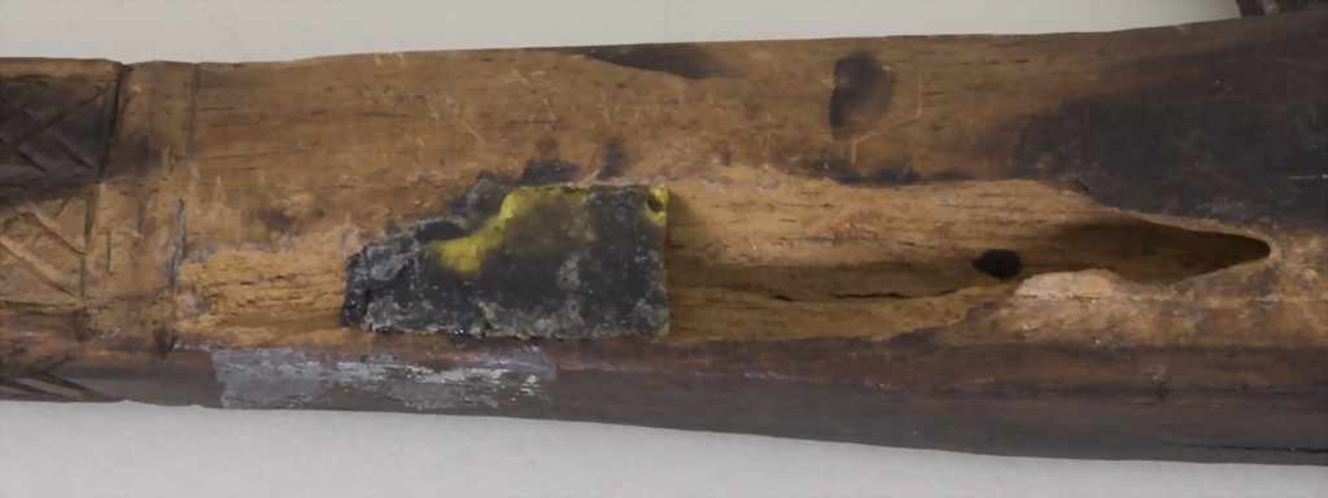 Axt mit Haken / An axe with hook, wohl NordafrikaMaterial: Holz, dunkel gebeizt, Eisen, Länge: 54 - Bild 3 aus 3