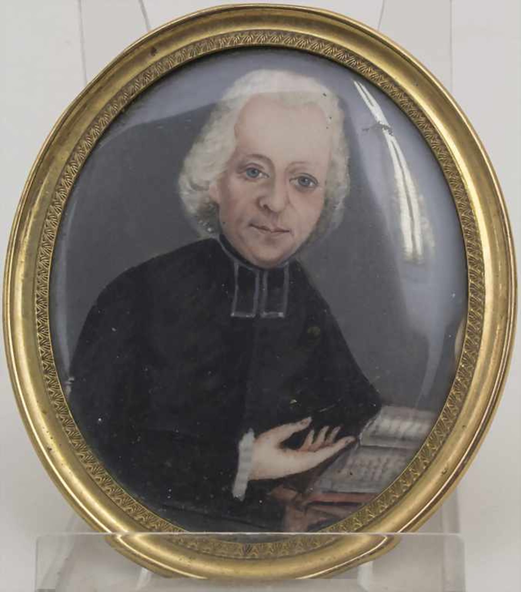 Miniatur-Portrait eines Geistlichen / A miniature portrait of a priest, Frankreich, Anfang 19. Jh.