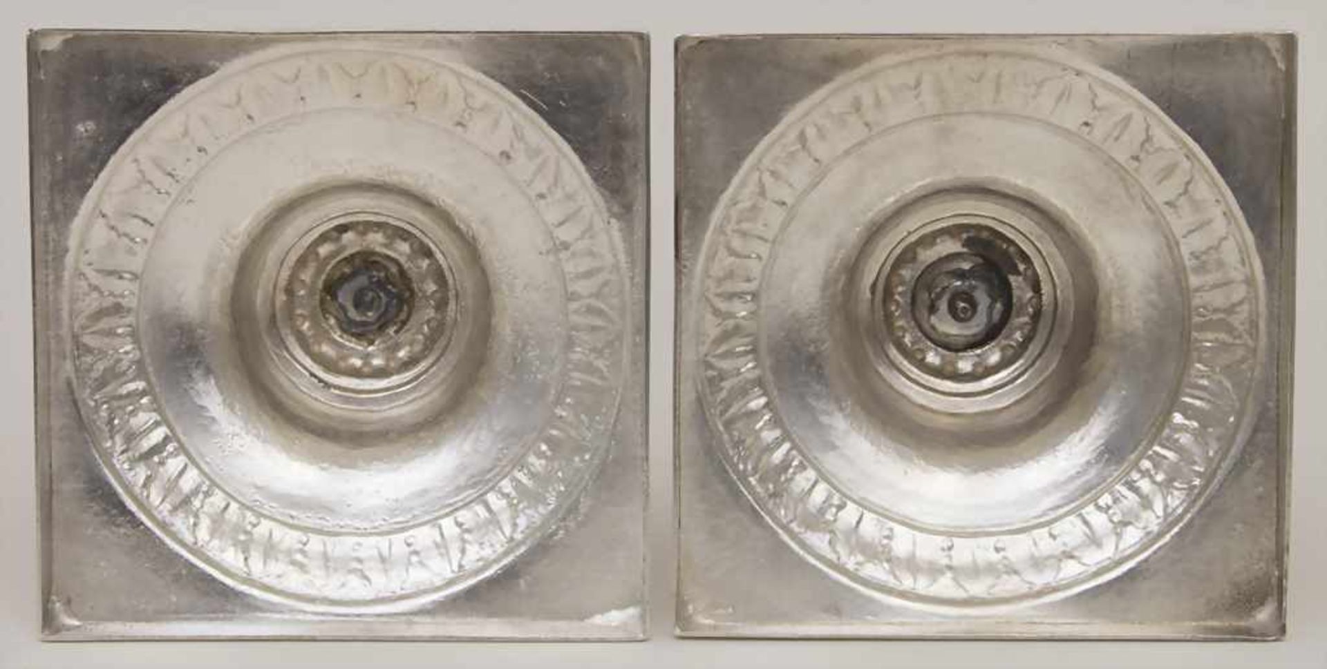 Paar Kerzenleuchter / A pair of silver candlesticks, Anton Friedrich Burgmüller, Weissenfels, um - Bild 7 aus 15